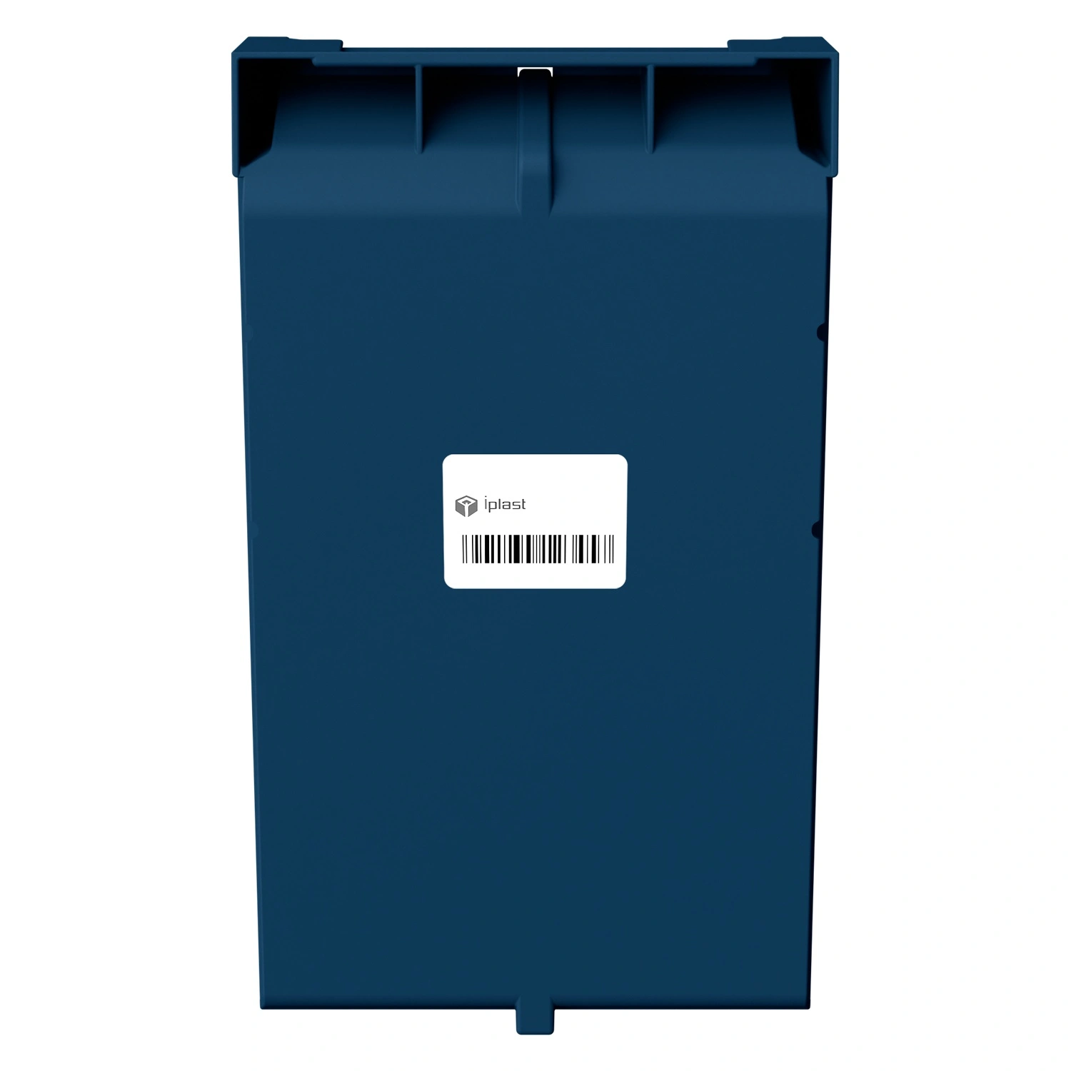 Складской лоток Logic Store 400х225х150 мм iPlast синий индиго с наклейкой 50х70 мм сбоку