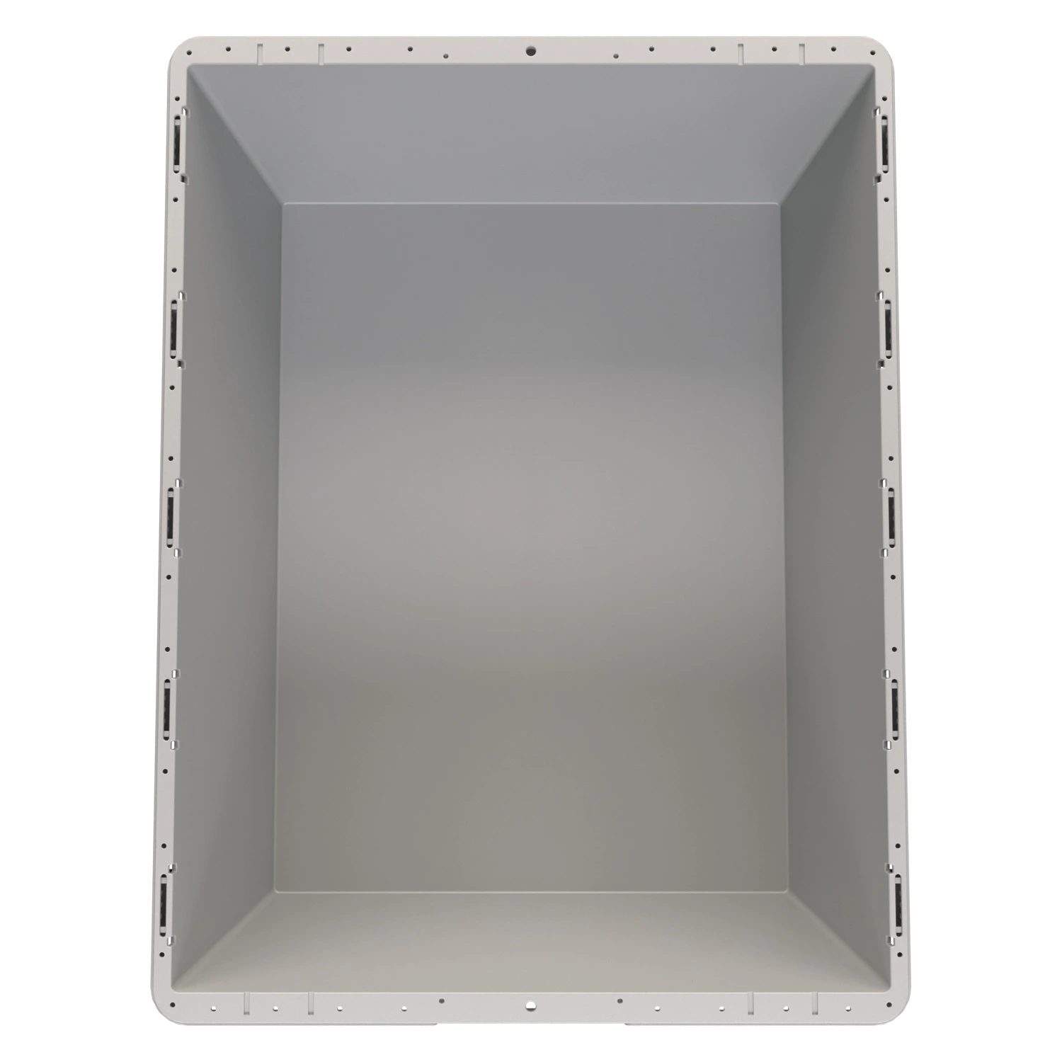 Вкладываемый контейнер INSTORE KVR-8634 800x600x340 мм iPlast светло-серый с усиленным дном и штабельным упором