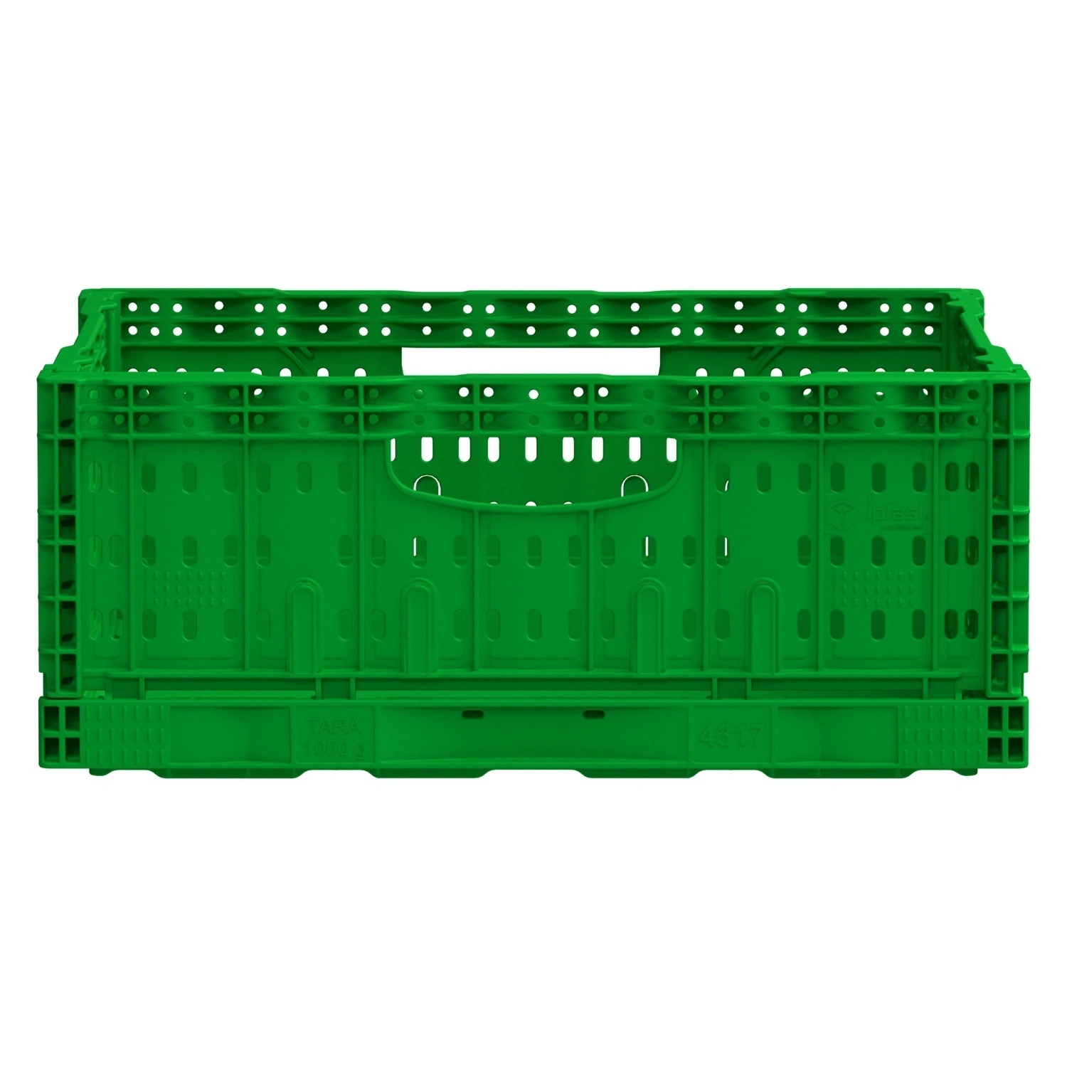 Складной ящик FC-4317 400х300х170 мм iPlast салатовый перфорированный