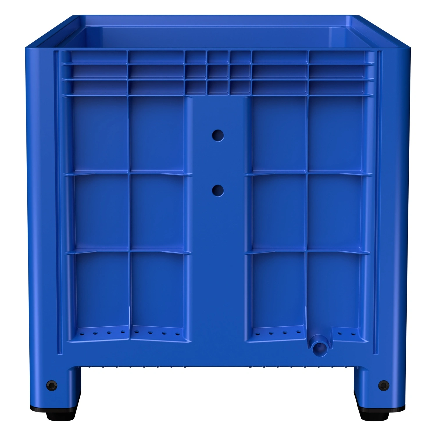 Большой контейнер 1200x800x800 мм iPlast iBOX голубой со сплошными стенками и дном, на ножках