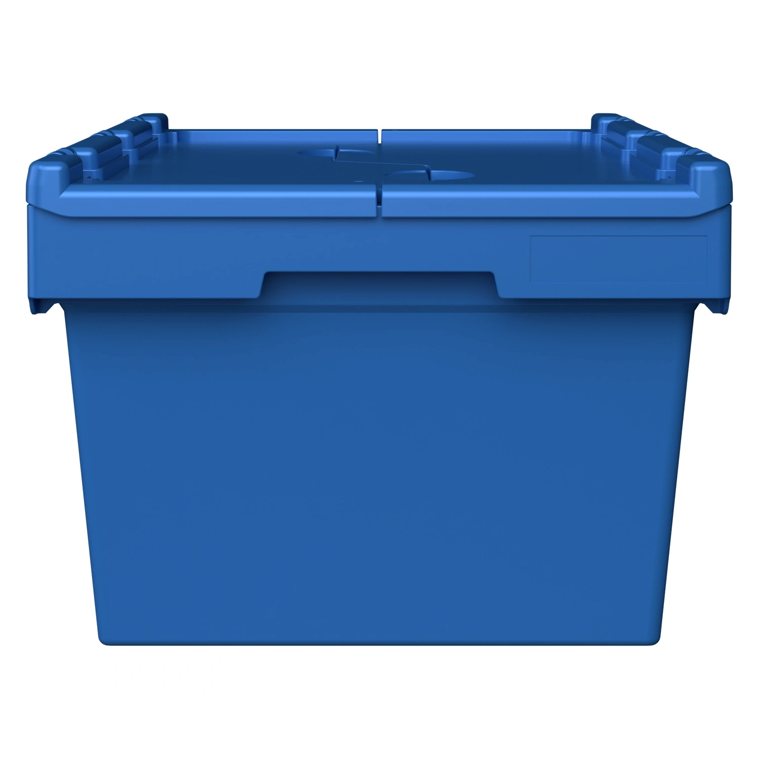 Вкладываемый контейнер INSTORE KV-6427 600х400х297 мм iPlast голубой со сплошным дном и распашной крышкой