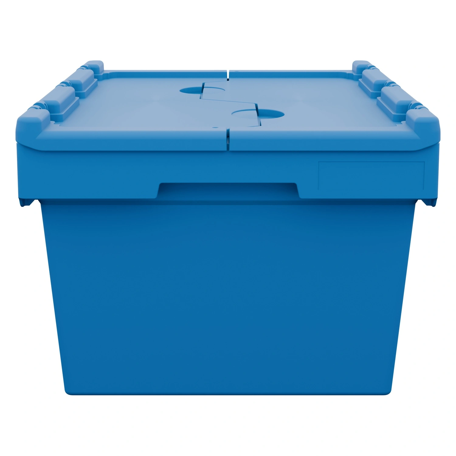 Вкладываемый контейнер INSTORE KV-6427 600х400х297 мм iPlast голубой со сплошным дном и распашной крышкой
