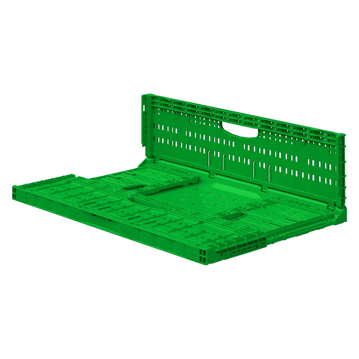 Складной ящик FC-6418 600х400х180 мм iPlast салатовый перфорированный