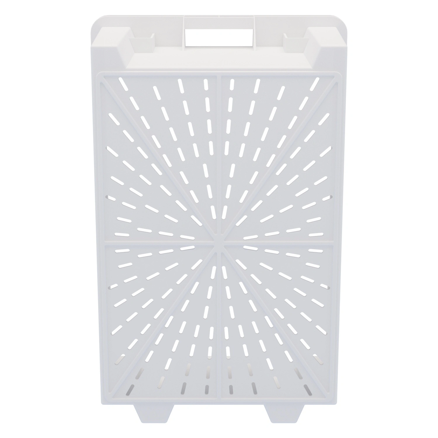 Пищевой ящик универсальный 600х400х200 мм iPlast белый с перфорированными стенками и дном