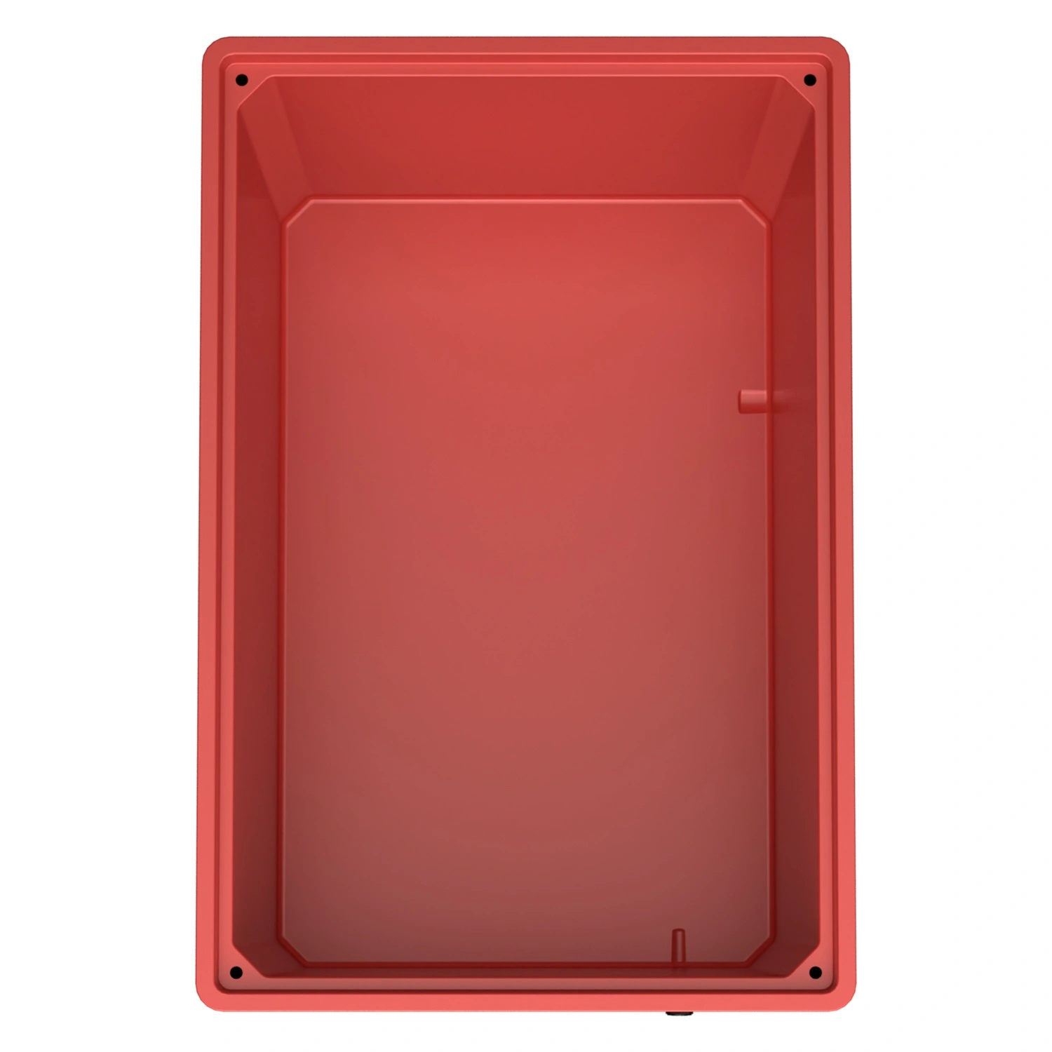 Большой контейнер 1200x800x800 мм iPlast iBOX красный со сплошными стенками и дном, на ножках