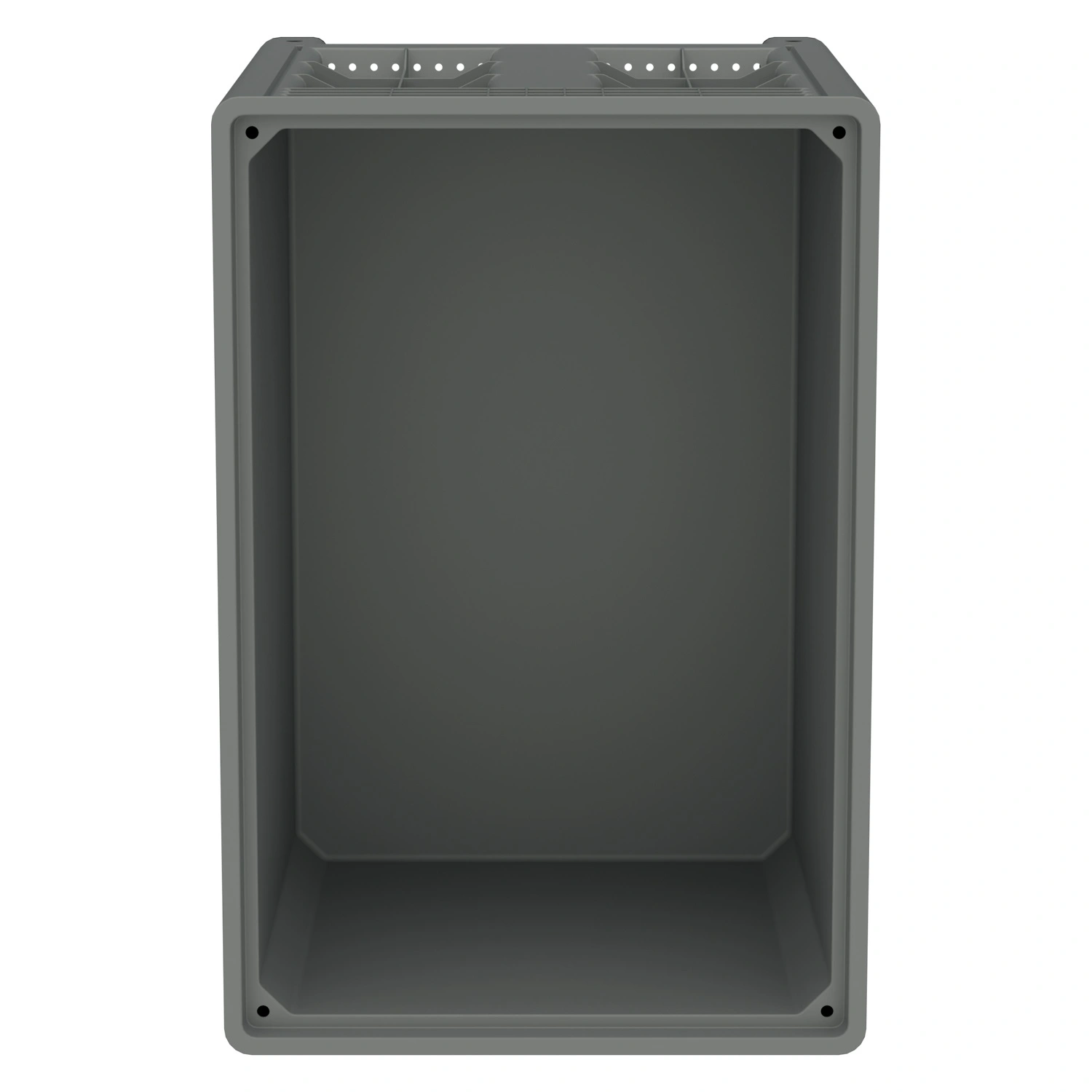 Уценённый большой контейнер 1200х800х800 мм iPlast iBOX светло-серый со сплошными стенками и дном, на ножках