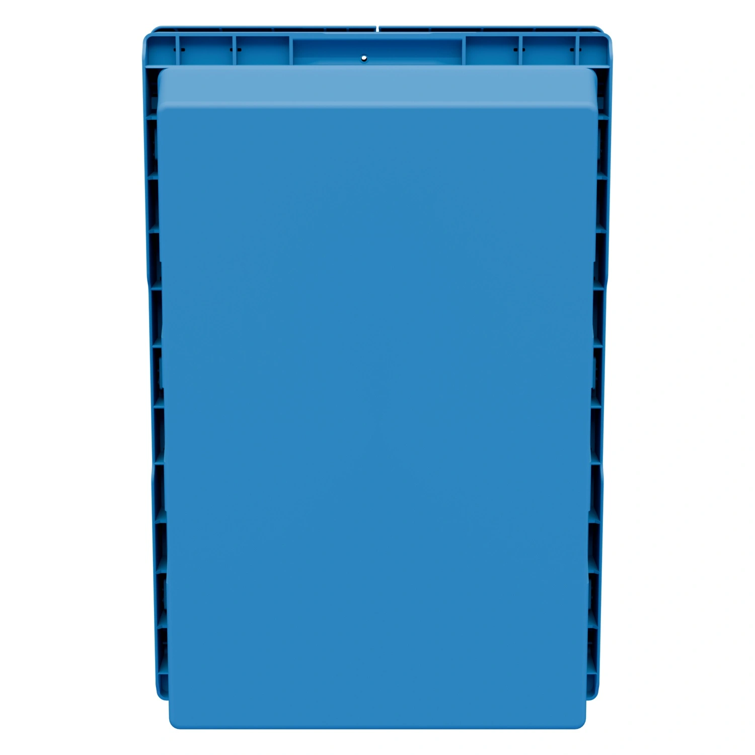 Вкладываемый контейнер INSTORE KV-6422 600х400х245 мм iPlast голубой со сплошным дном и распашной крышкой