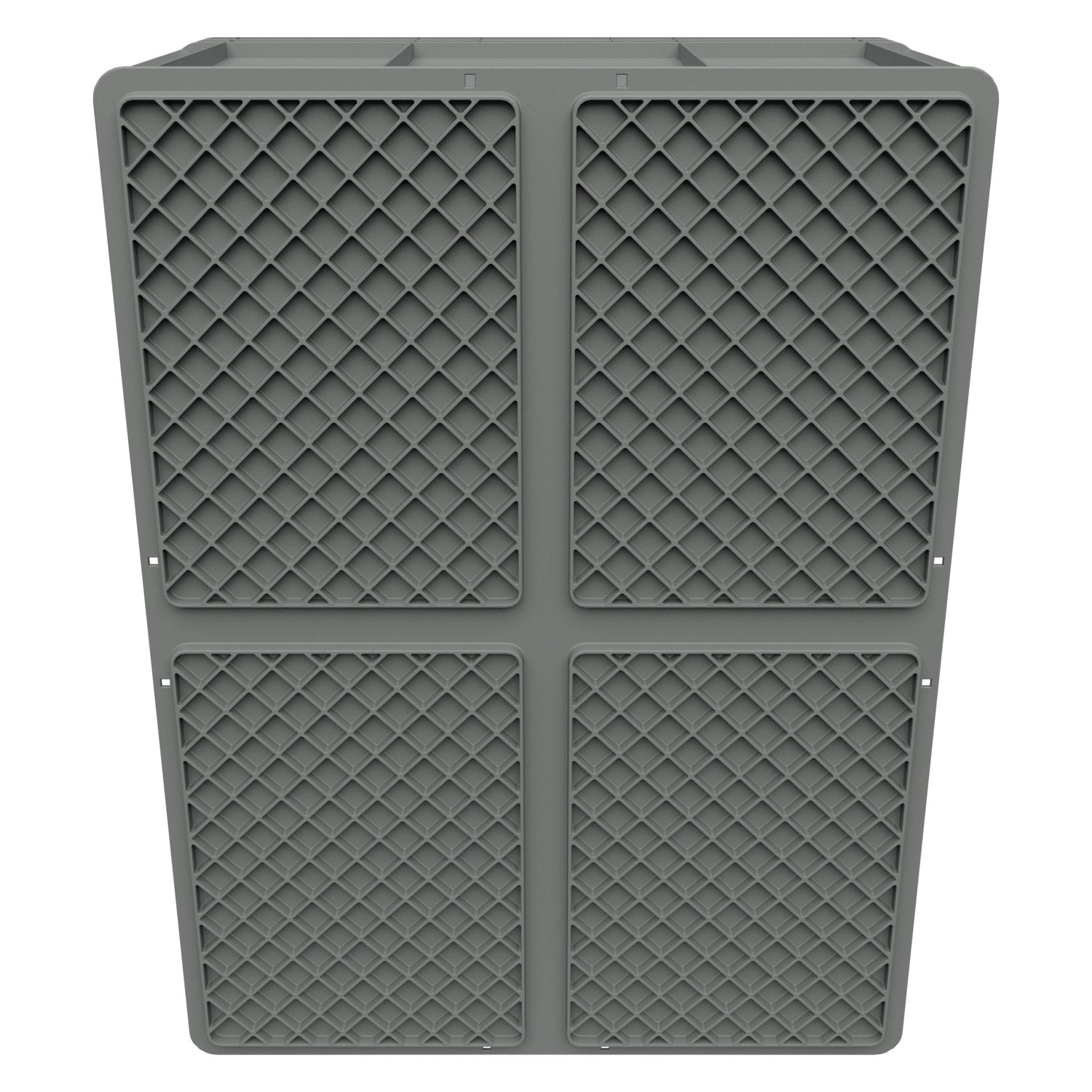 Евроконтейнер ЕС-8632.4 800х600х320 мм iPlast светло-серый с усиленным дном, закрытыми ручками