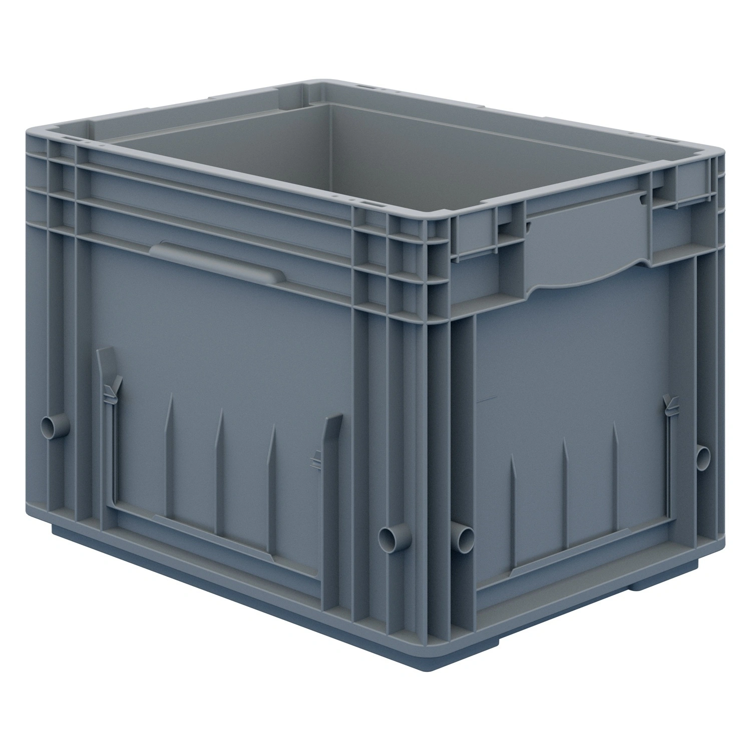 Ящик RL-KLT 4280 396х297х280 мм iPlast светло-серый с дренажными отверстиями в дне