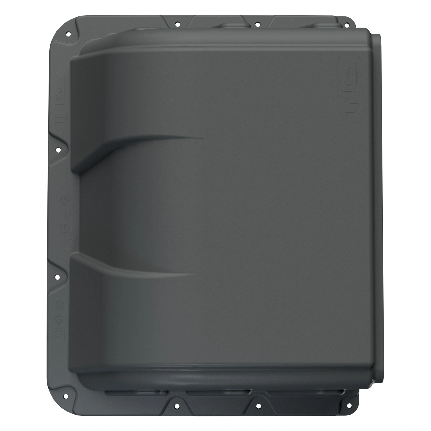 Капюшон 460х355х285 мм iPlast серый для мусорных контейнеров