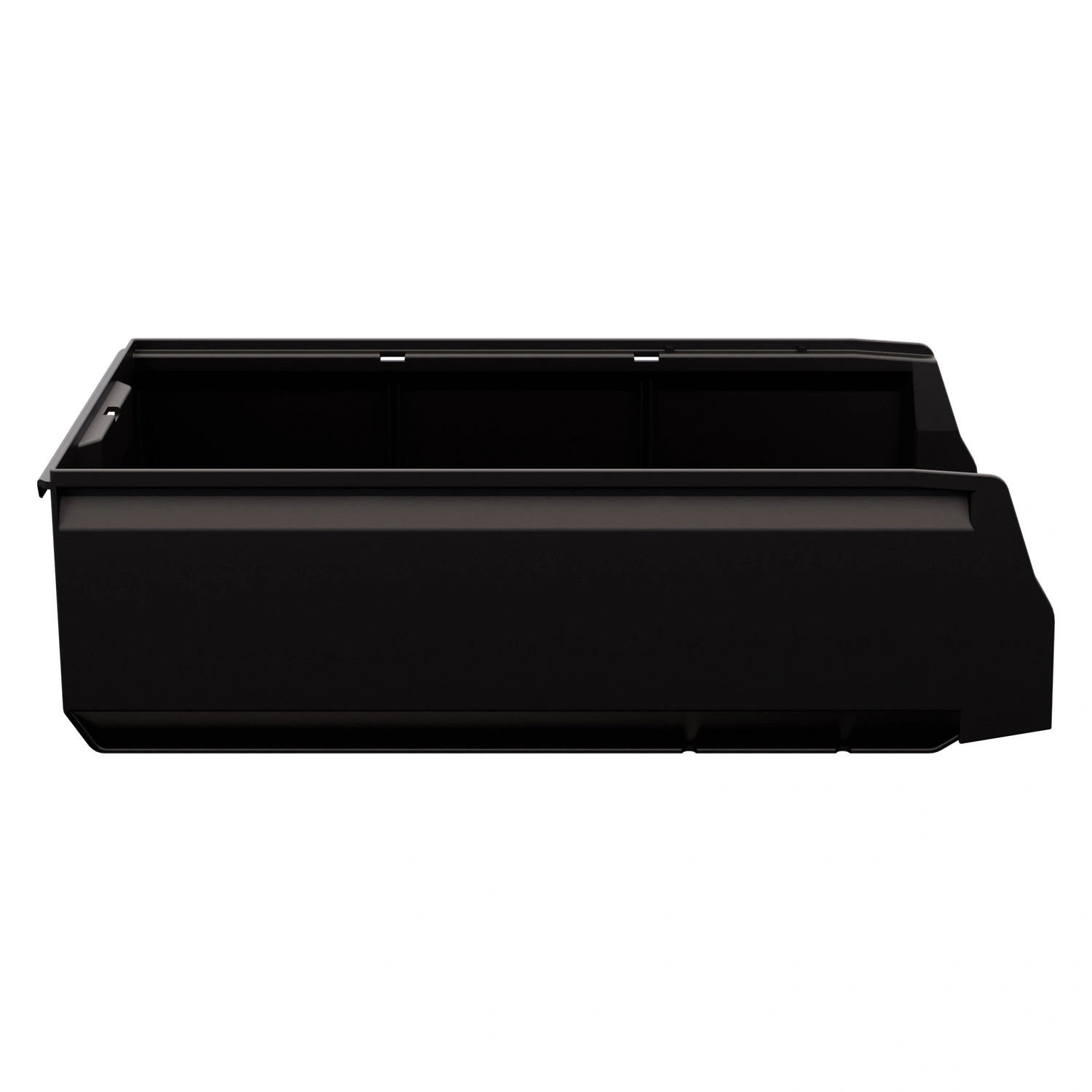 Складской лоток Logic Store 500х225х150 мм iPlast чёрный ЭКО с отверстиями для перегородок N2 (12.405.2)