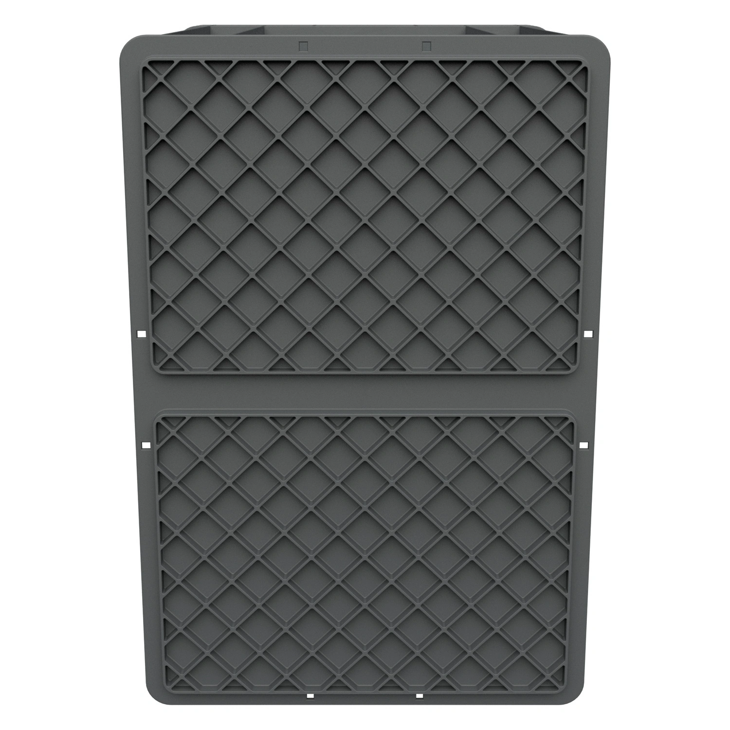 Евроконтейнер ЕС-6442.3 600х400х420 мм iPlast серый с усиленным дном и открытыми ручками