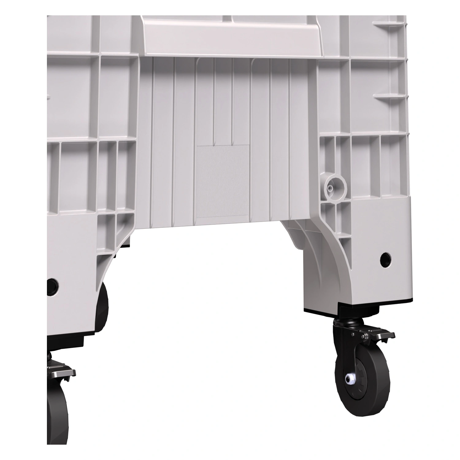 Большой контейнер 1020x640x810 мм iPlast iBOX светло-серый со сплошными стенками и дном, на колёсах Большой контейнер 1020x640x810 мм iPlast iBOX светло-серый со сплошными стенками и дном, на колёсах