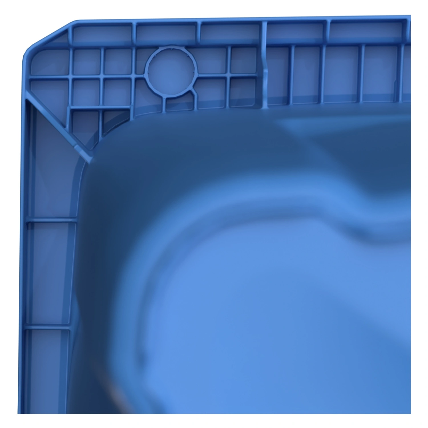 Мусорный контейнер 120 л iPlast тёмно-голубой 2-колёсный (д. 200 мм) с тёмно-голубой крышкой Мусорный контейнер 120 л iPlast тёмно-голубой 2-колёсный (д. 200 мм) с тёмно-голубой крышкой