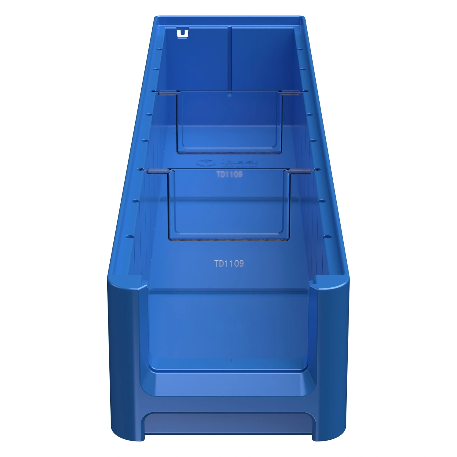 Полочный контейнер SK-5109 500х117х90 мм iPlast голубой с 2 поперечными перегородками Полочный контейнер SK-5109 500х117х90 мм iPlast голубой с 2 поперечными перегородками