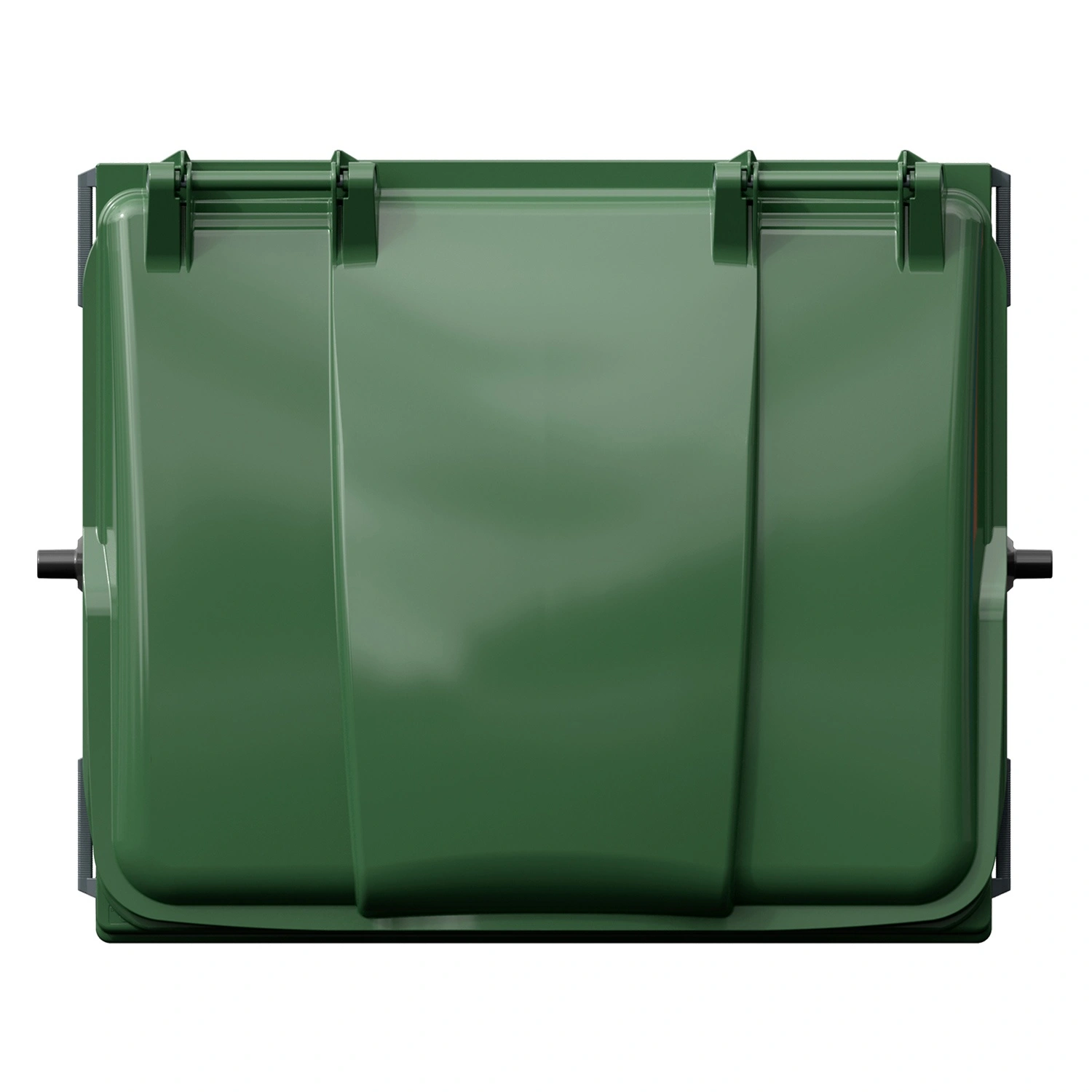 Мусорный контейнер 1100 л iPlast зелёный 4-колёсный с зелёной крышкой без педали N2 (20.809.2)