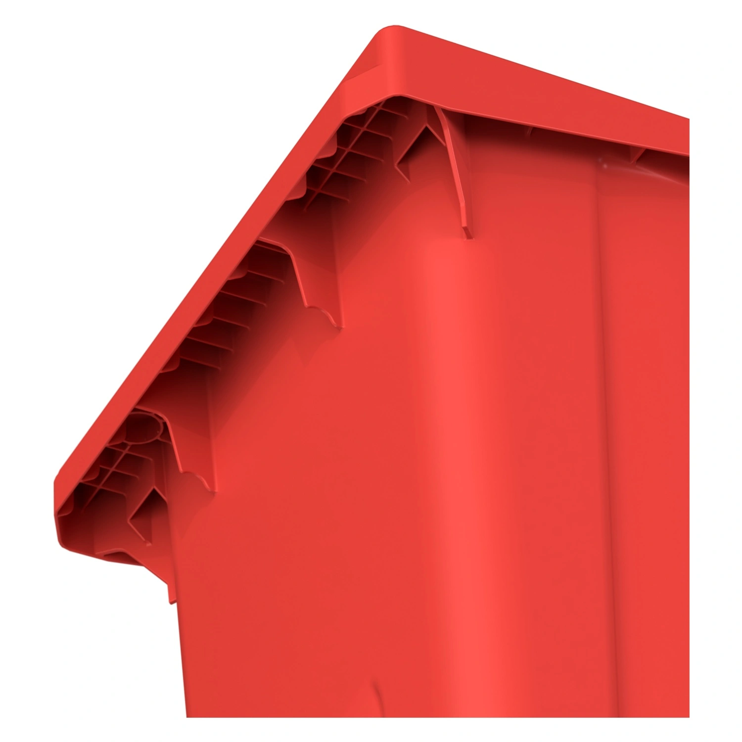 Мусорный контейнер 120 л iPlast красный 2-колёсный (д. 200 мм) с красной крышкой NEW (20.805)