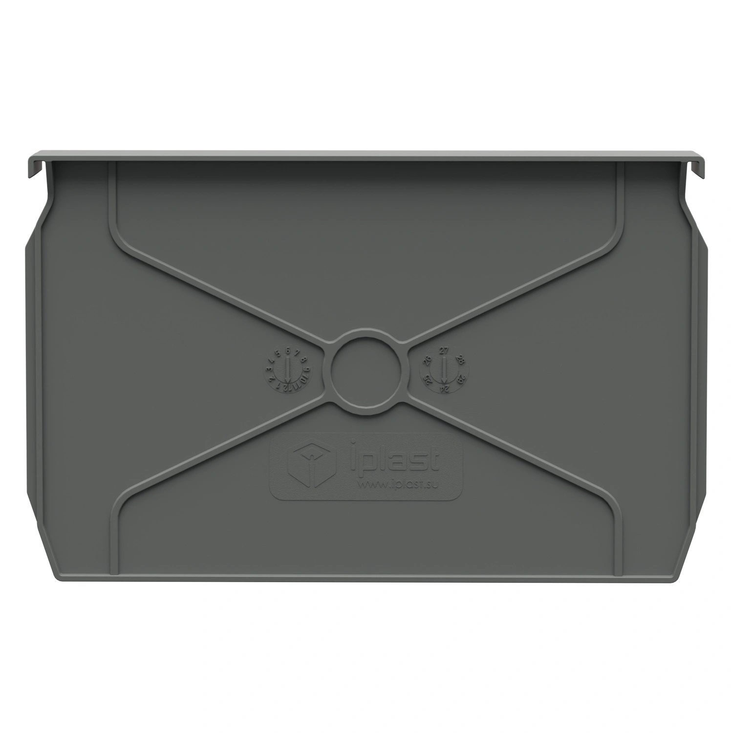 Разделительная перегородка поперечная 220х140 мм iPlast светло-серая для складских лотков LS 12.414, 12.405