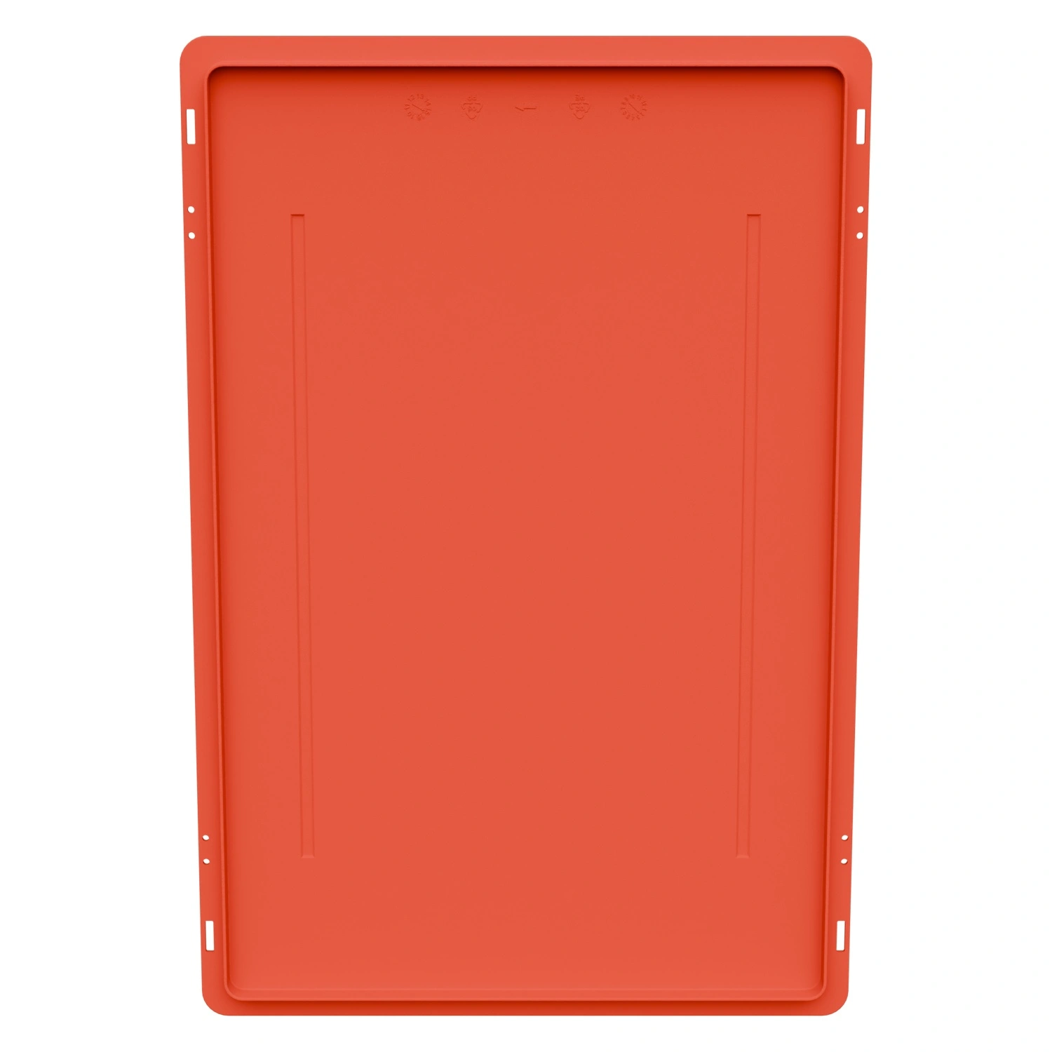 Крышка пластиковая 600х400 мм iPlast красная для ящиков KLT-6415, 6429, 6147,6280 EC-6422, 6432, 6442