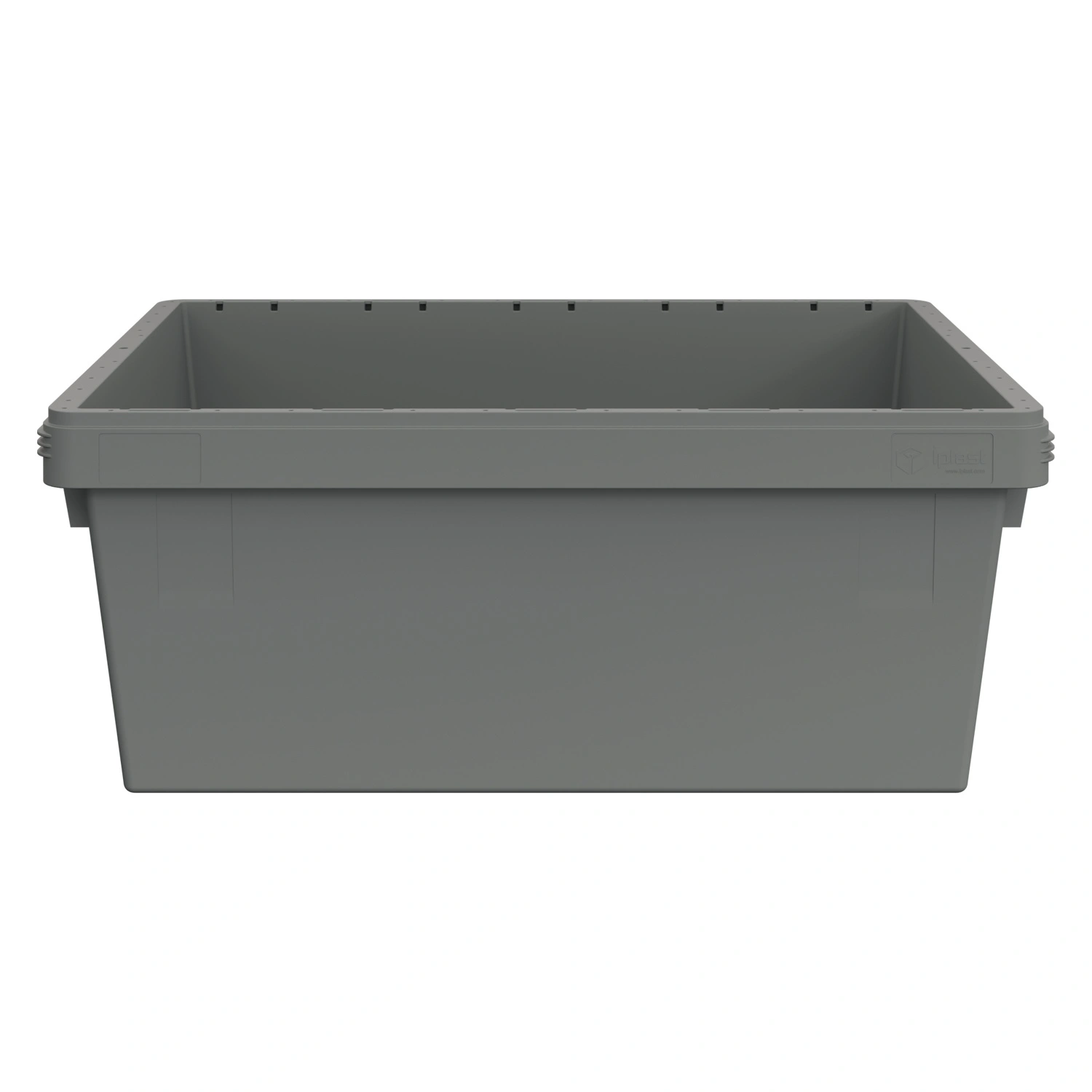 Вкладываемый контейнер INSTORE KVR-8634 800x600x340 мм iPlast светло-серый с усиленным дном и штабельным упором