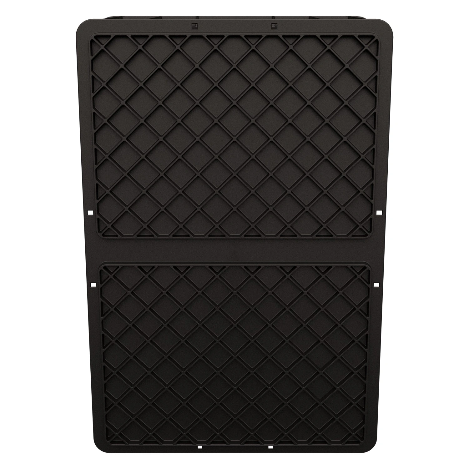 Евроконтейнер ЕС-6422.3 600х400х220 мм iPlast чёрный ЭКО с усиленным дном, открытыми ручками