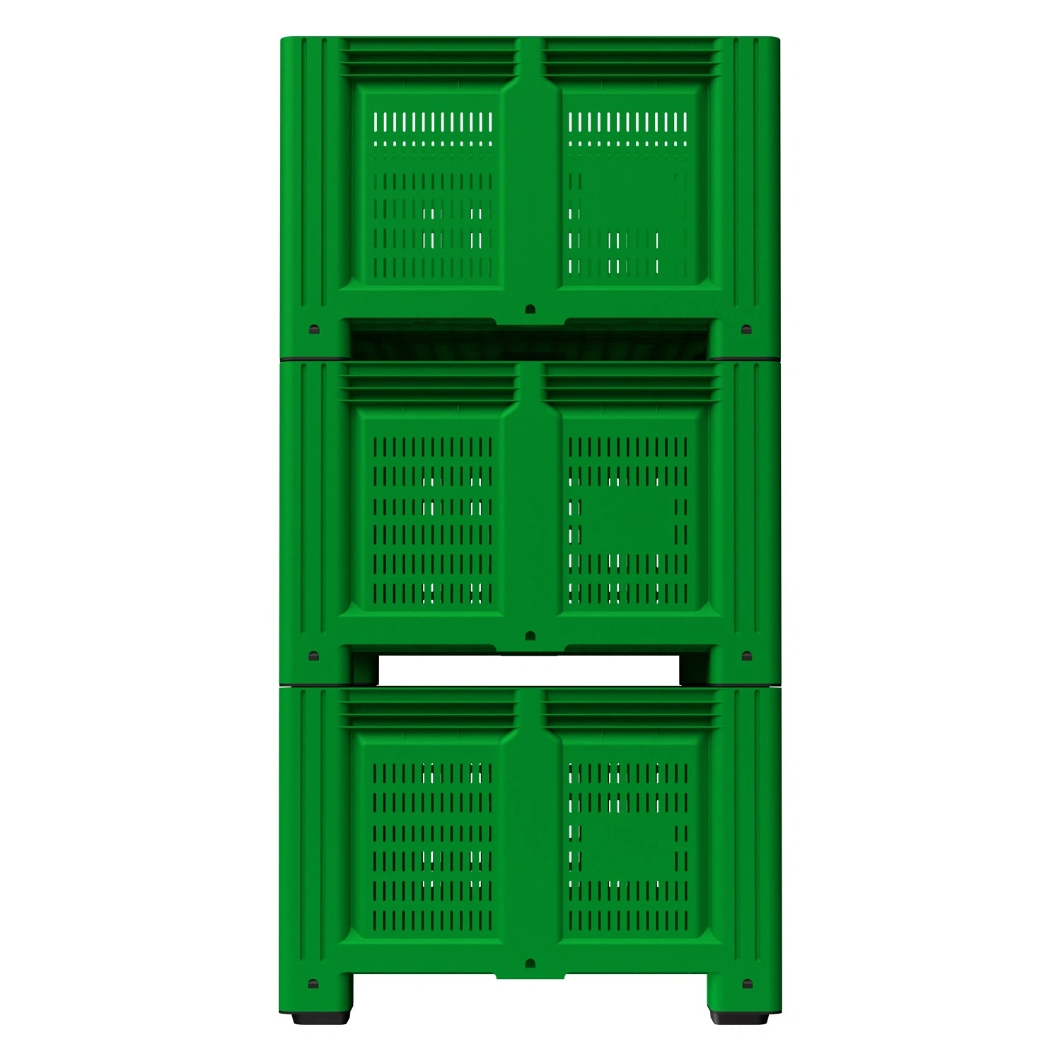 Большой контейнер 1130x1130x760 мм iPlast iBOX салатовый c перфорированными стенками и дном, на ножках Большой контейнер 1130x1130x760 мм iPlast iBOX салатовый c перфорированными стенками и дном, на ножках