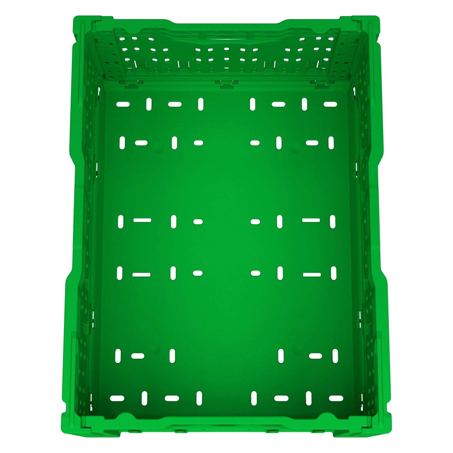 Складной ящик FC-4317 400х300х170 мм iPlast салатовый перфорированный