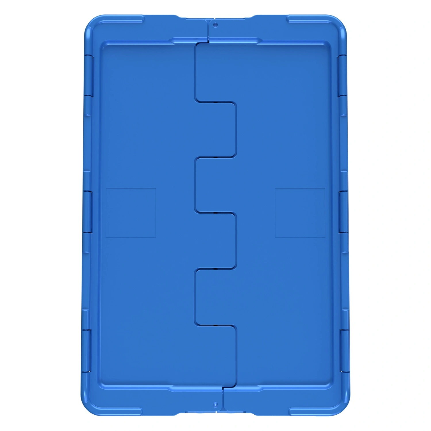 Вкладываемый контейнер INSTORE KV-6437 600х400х390 мм iPlast голубой со сплошным дном и распашной крышкой