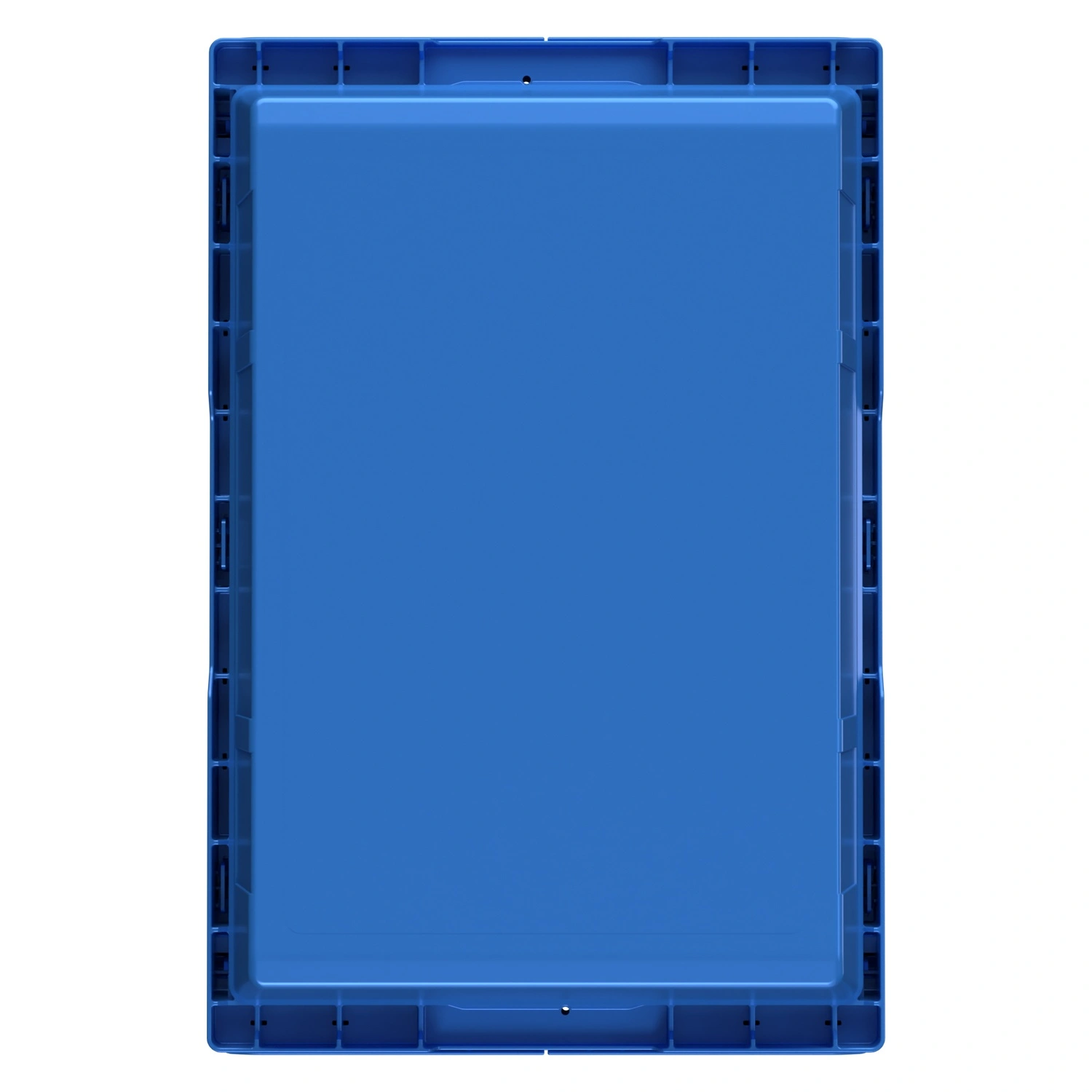 Вкладываемый контейнер INSTORE KV-6417 600х400х196 мм iPlast голубой со сплошным дном и распашной крышкой