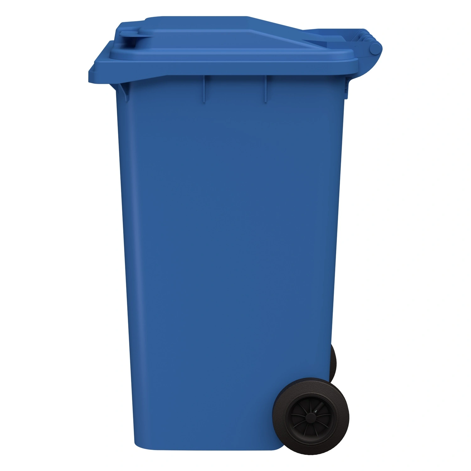 Мусорный контейнер 240 л iPlast синий 2-колёсный (д. 200 мм) с синей полипропиленовой крышкой Мусорный контейнер 240 л iPlast синий 2-колёсный (д. 200 мм) с синей полипропиленовой крышкой