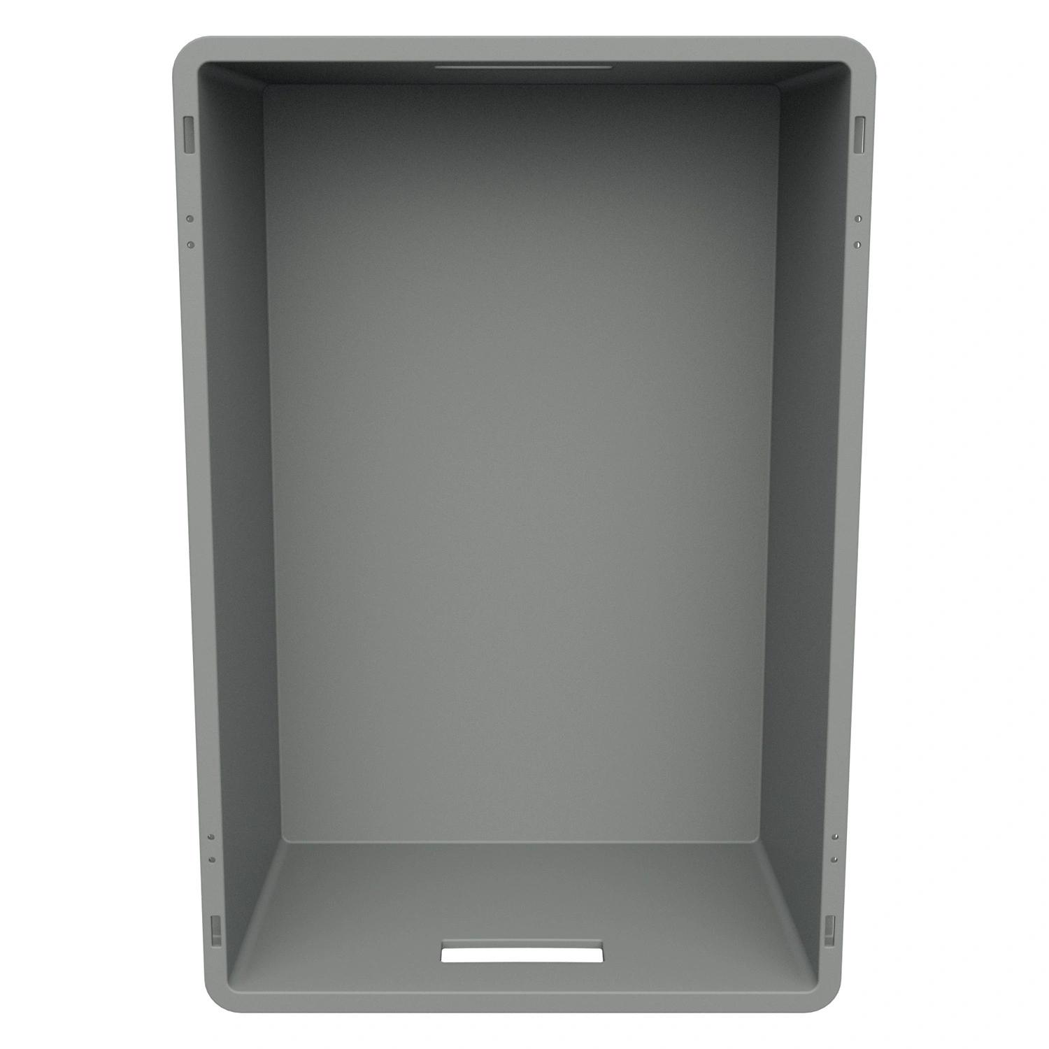 Евроконтейнер ЕС-6422.3 600х400х220 мм iPlast светло-серый с усиленным дном, открытыми ручками