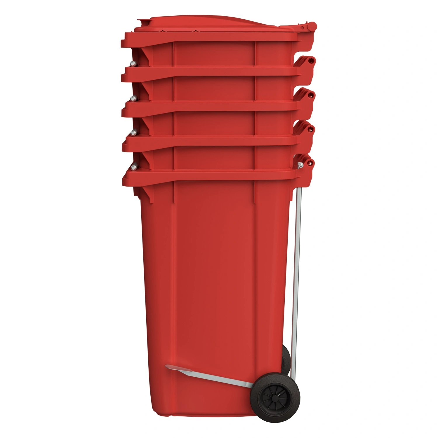 Мусорный контейнер 240 л iPlast красный 2-колёсный (д. 200 мм) с красной крышкой NEW (20.808) Мусорный контейнер 240 л iPlast красный 2-колёсный (д. 200 мм) с красной крышкой NEW (20.808)