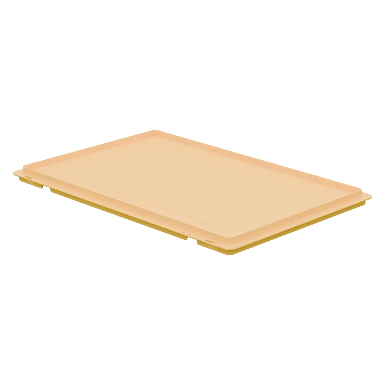 Крышка пластиковая 600х400 мм iPlast жёлтая для ящиков KLT-6415, 6429, 6147,6280 EC-6422, 6432, 6442