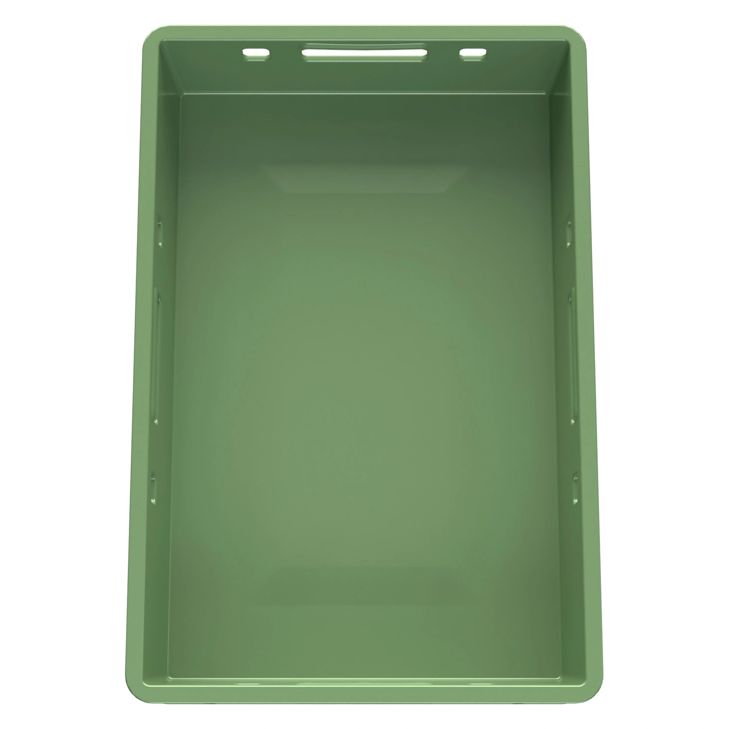 Пищевой ящик универсальный E1 FK-6412 600х400х120 мм iPlast зелёный со сплошными стенками и дном Пищевой ящик универсальный E1 FK-6412 600х400х120 мм iPlast зелёный со сплошными стенками и дном