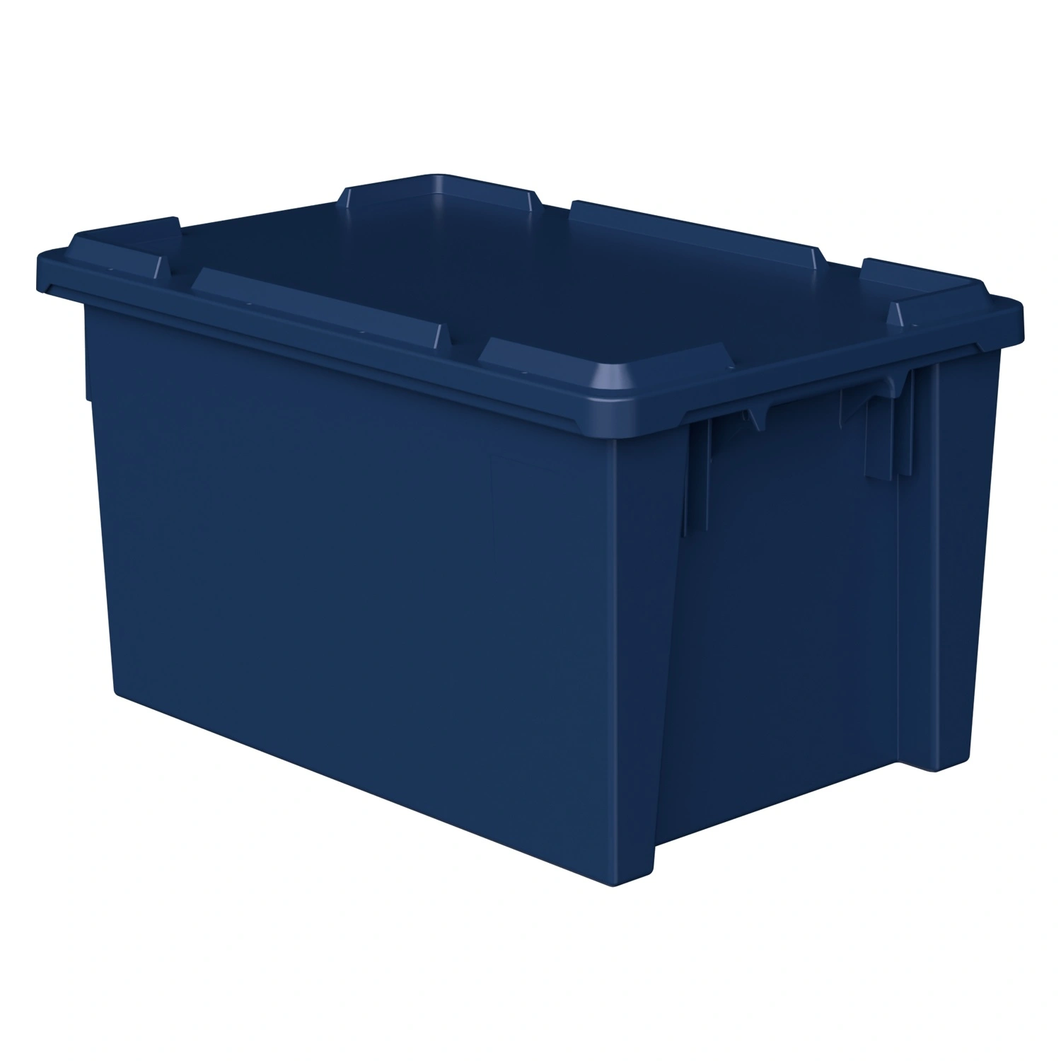 Поворотно-вкладываемый контейнер KD-6430.1 600х400х300 мм iPlast синий индиго со сплошным дном