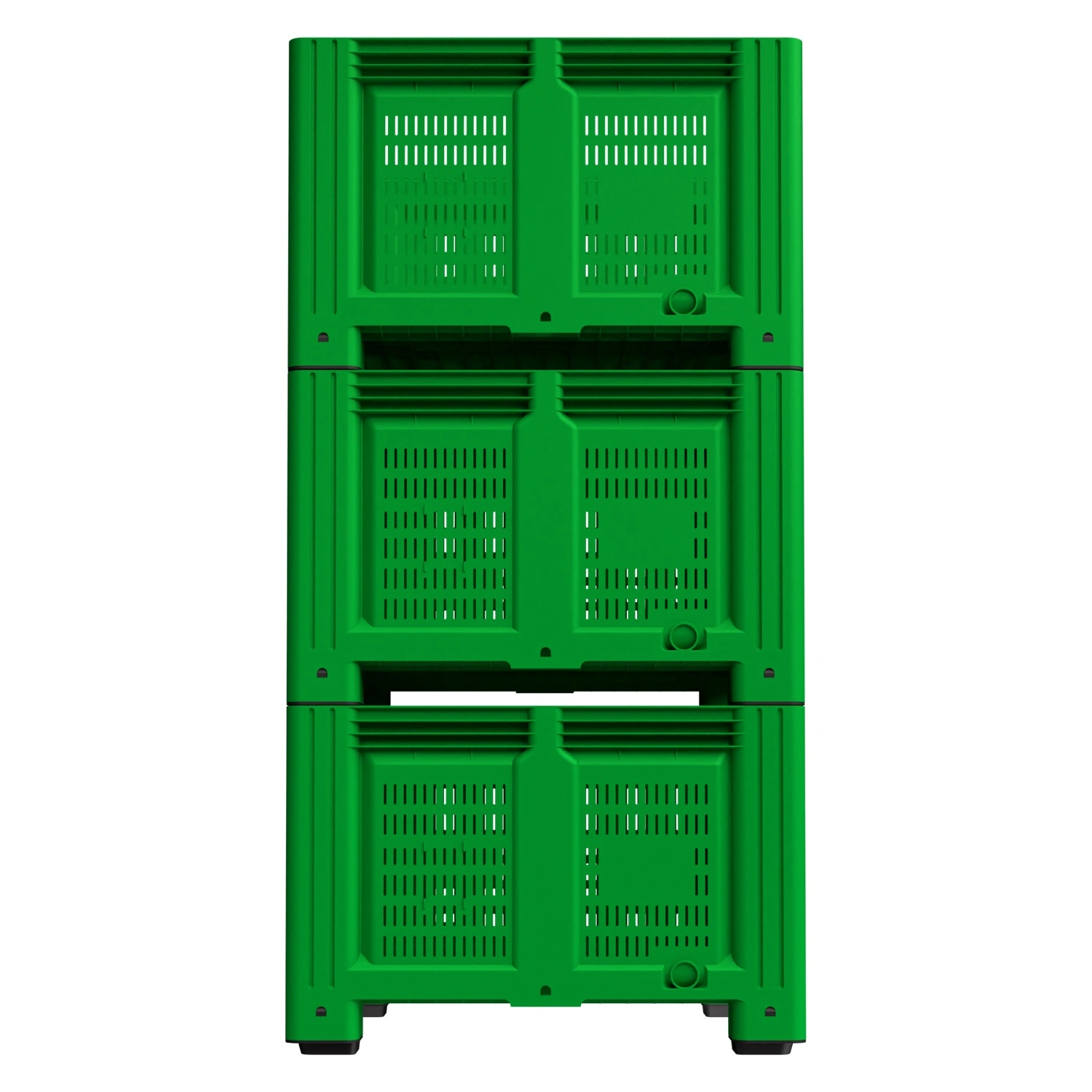 Большой контейнер 1130x1130x760 мм iPlast iBOX салатовый c перфорированными стенками и дном, на ножках Большой контейнер 1130x1130x760 мм iPlast iBOX салатовый c перфорированными стенками и дном, на ножках