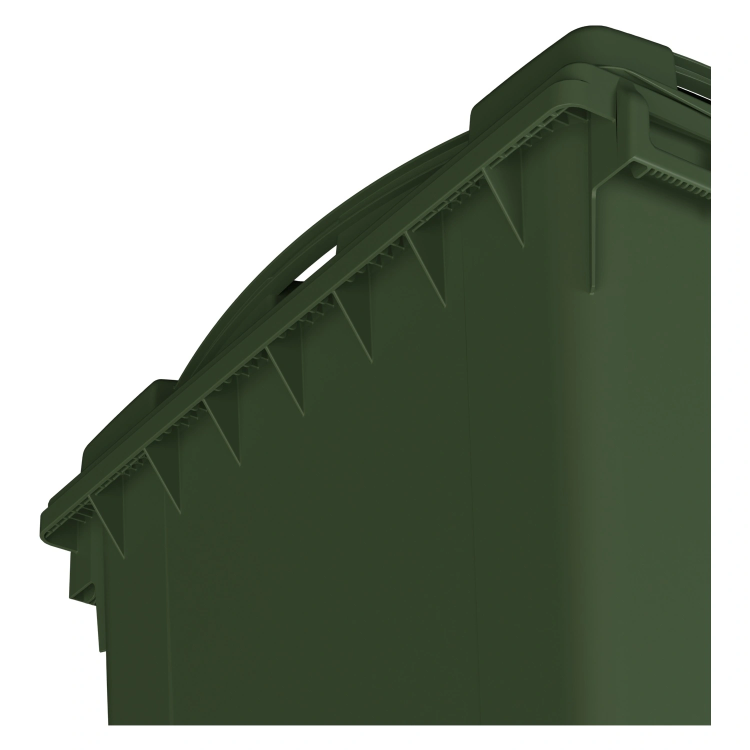 Мусорный контейнер 770 л iPlast зелёный 4-колёсный с зелёной крышкой и мини-крышкой