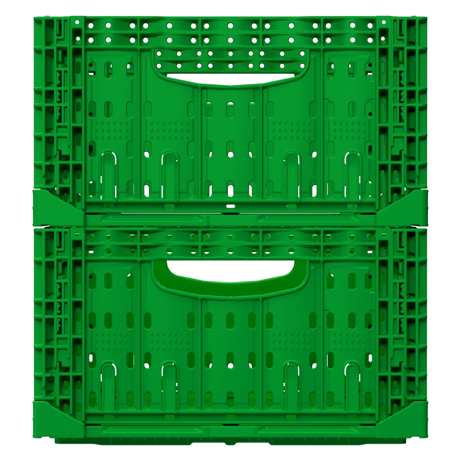 Складной ящик FC-4317 400х300х170 мм iPlast салатовый перфорированный