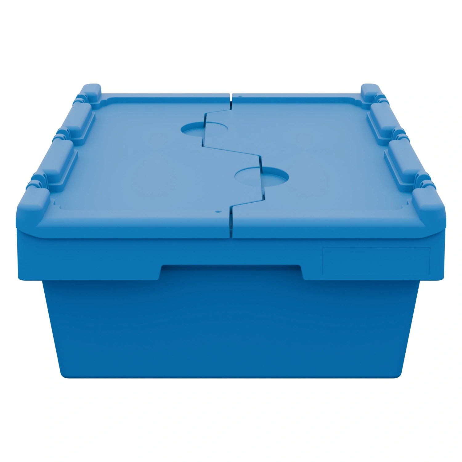 Вкладываемый контейнер INSTORE KV-6417 600х400х196 мм iPlast голубой со сплошным дном и распашной крышкой