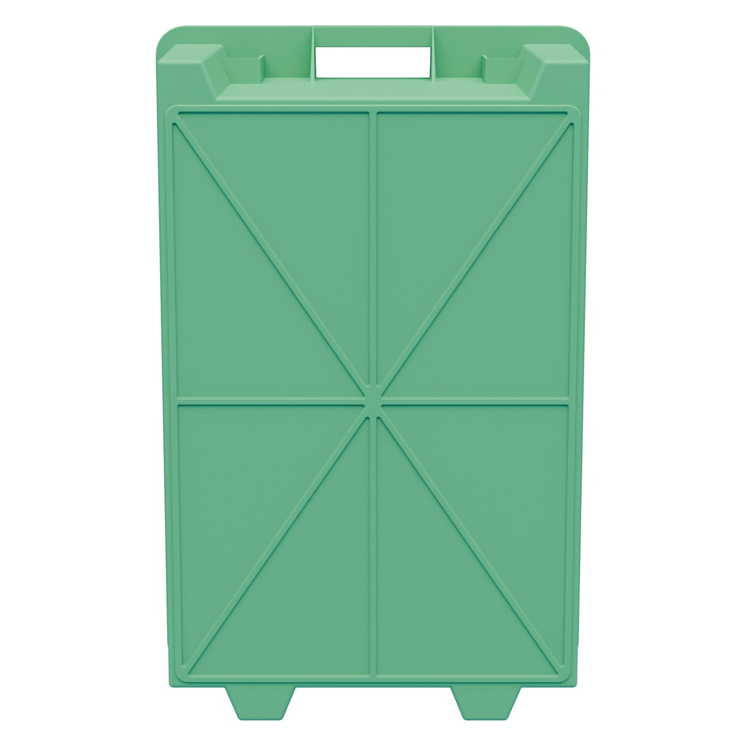 Пищевой ящик универсальный 600х400х200 мм iPlast зелёный ЭКО со сплошными стенками и дном