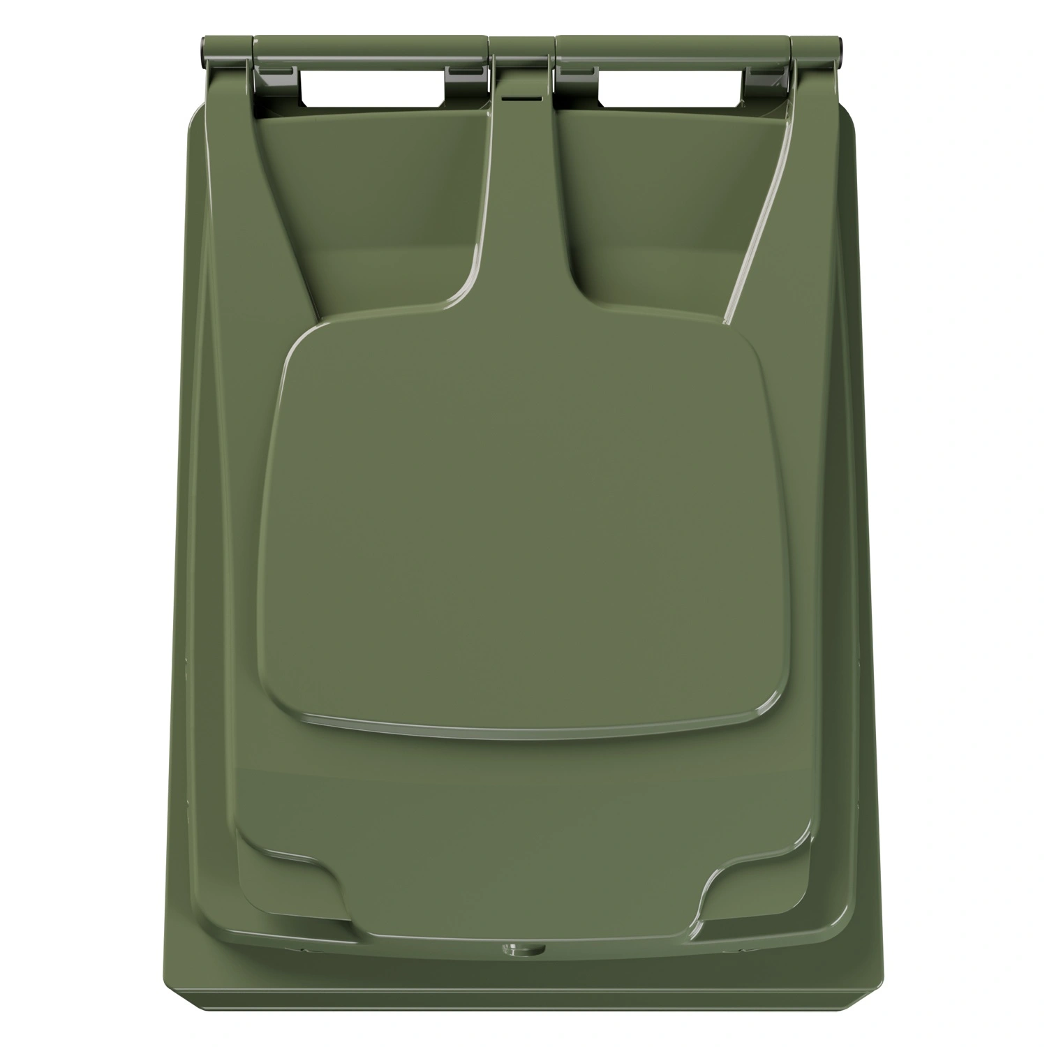 Мусорный контейнер 360 л iPlast зелёный 2-х колёсный (д. 300 мм) с зелёной крышкой