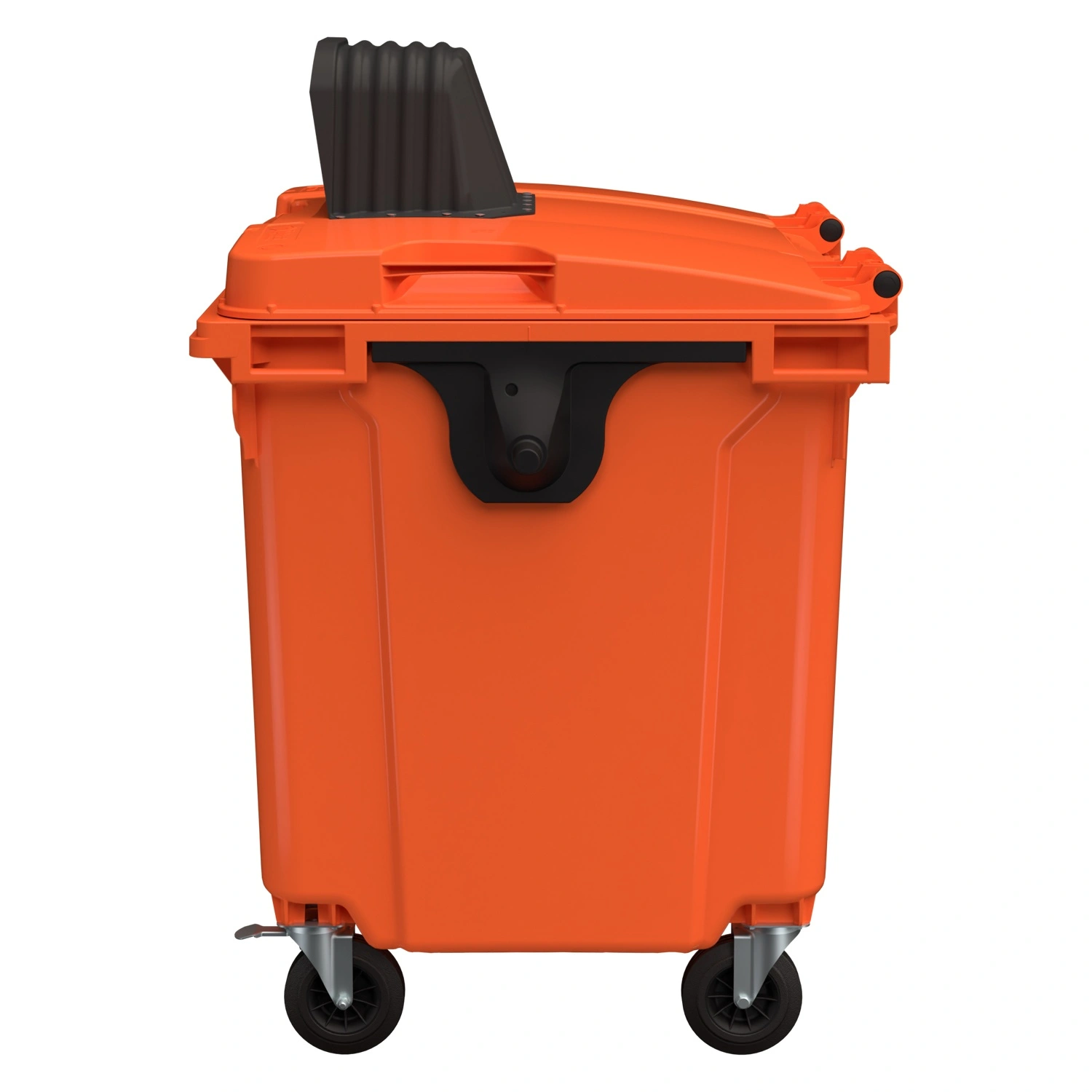 Мусорный контейнер 1100 л iPlast оранж. 4-колёсный перфорир. с оранж. крышкой и капюшоном 260 мм N1 (20.807.1) Мусорный контейнер 1100 л iPlast оранж. 4-колёсный перфорир. с оранж. крышкой и капюшоном 260 мм N1 (20.807.1)