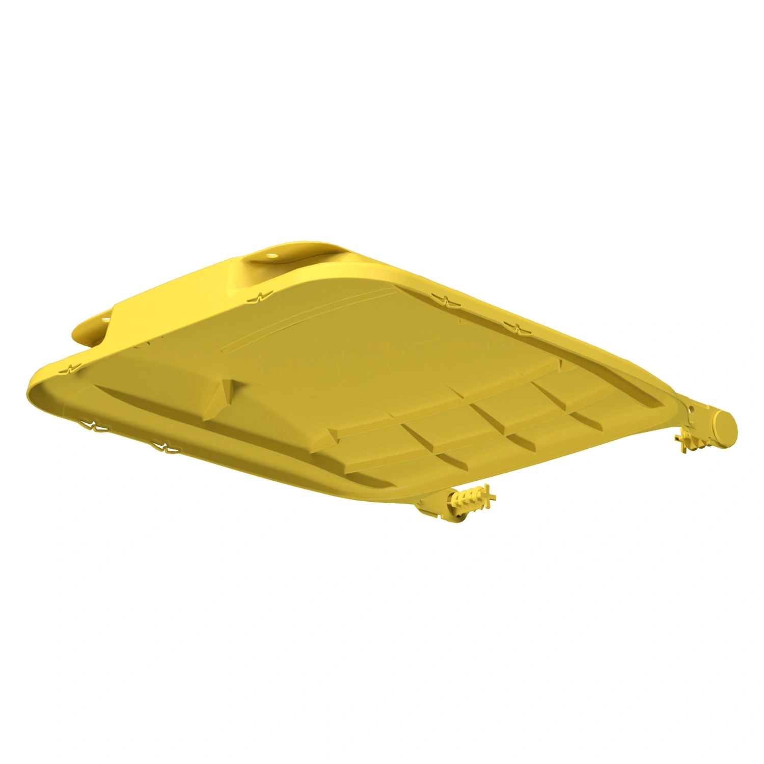 Крышка для мусорного контейнера 120 л (Light) iPlast жёлтая c осями для крепления Крышка для мусорного контейнера 120 л (Light) iPlast жёлтая c осями для крепления