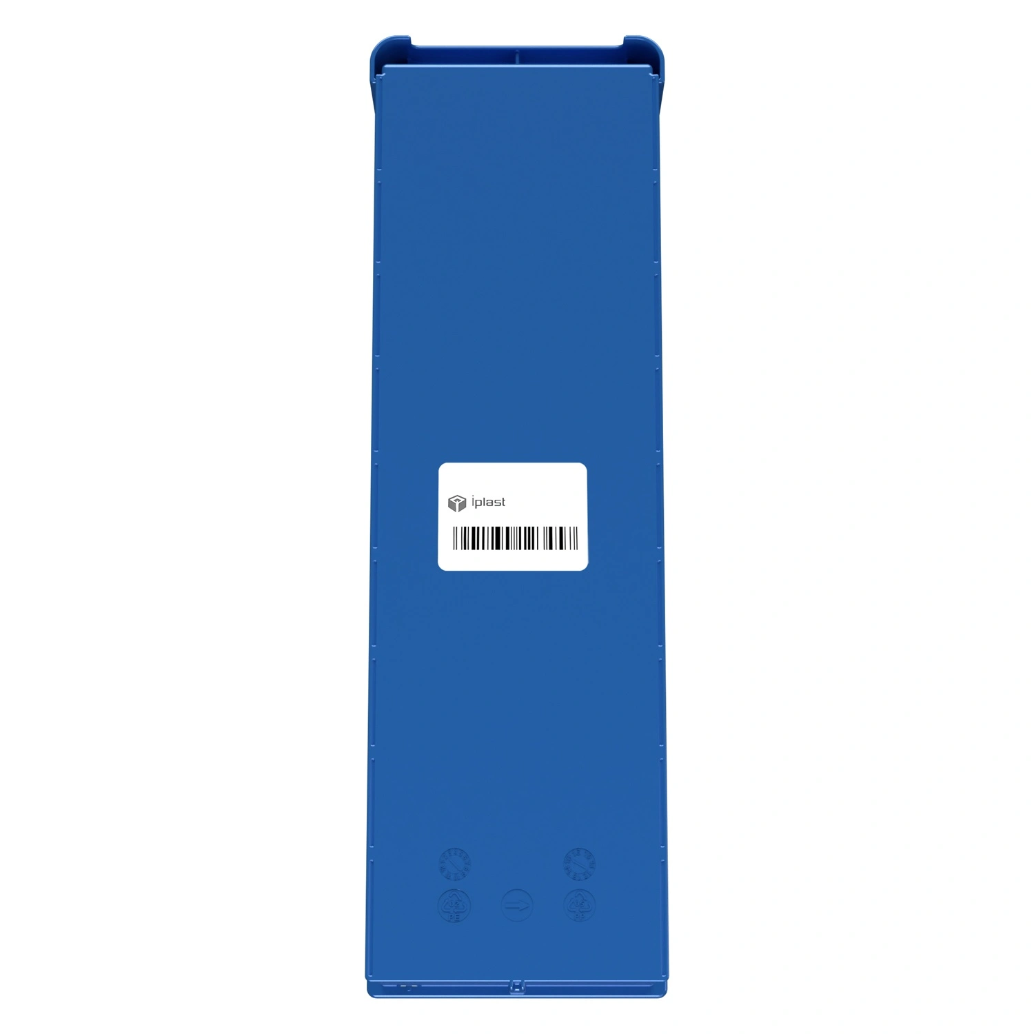 Полочный контейнер SK-51509 500х155х90 мм iPlast голубой с 2 поперечными перегородками и наклейкой 50х70 мм сбоку