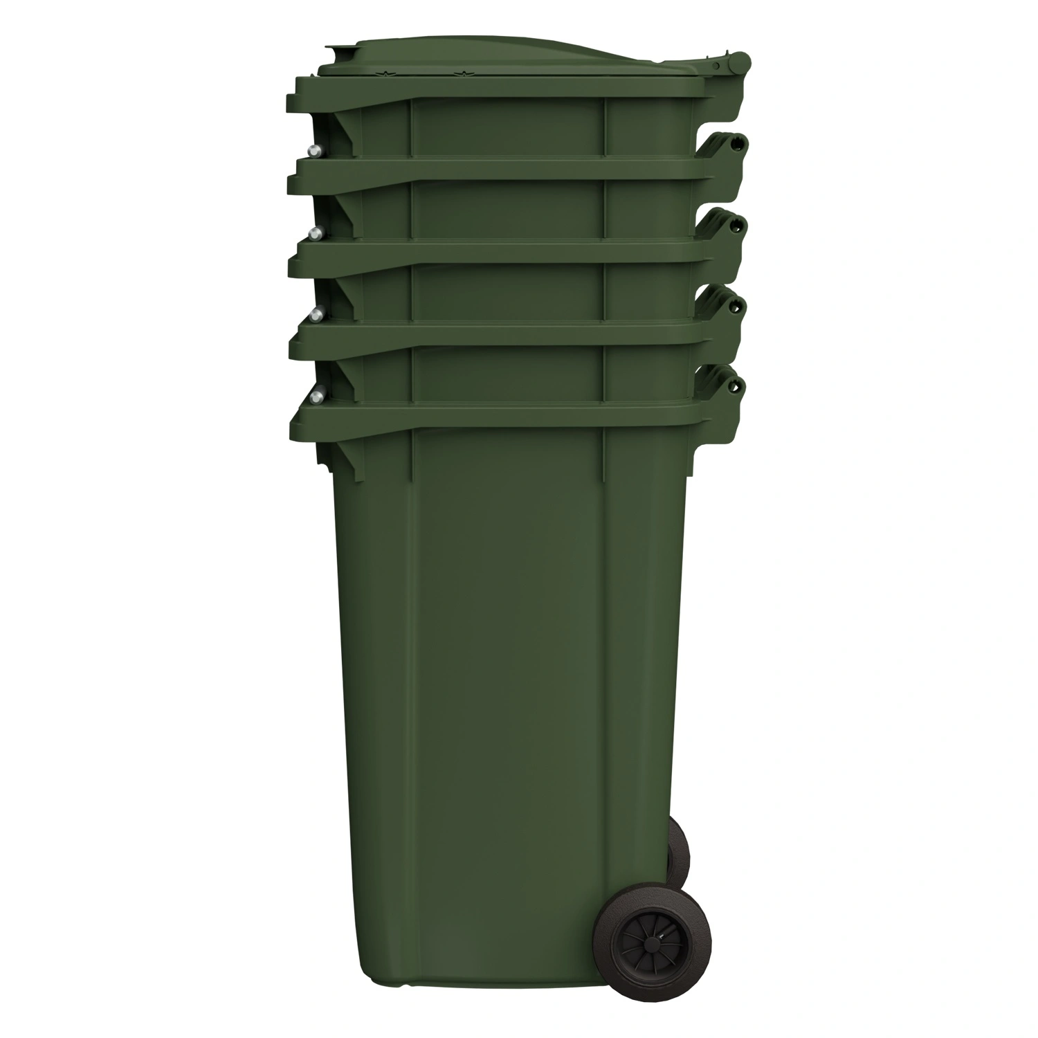 Мусорный контейнер 240 л iPlast зелёный 2-колёсный (д. 200 мм) с зелёной крышкой NEW (20.808) Мусорный контейнер 240 л iPlast зелёный 2-колёсный (д. 200 мм) с зелёной крышкой NEW (20.808)
