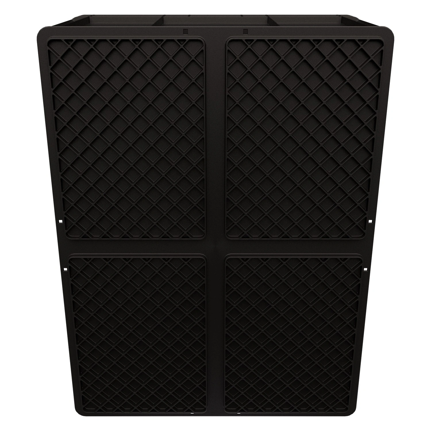 Евроконтейнер ЕС-8632.4 800х600х320 мм iPlast чёрный ЭКО с усиленным дном, закрытыми ручками