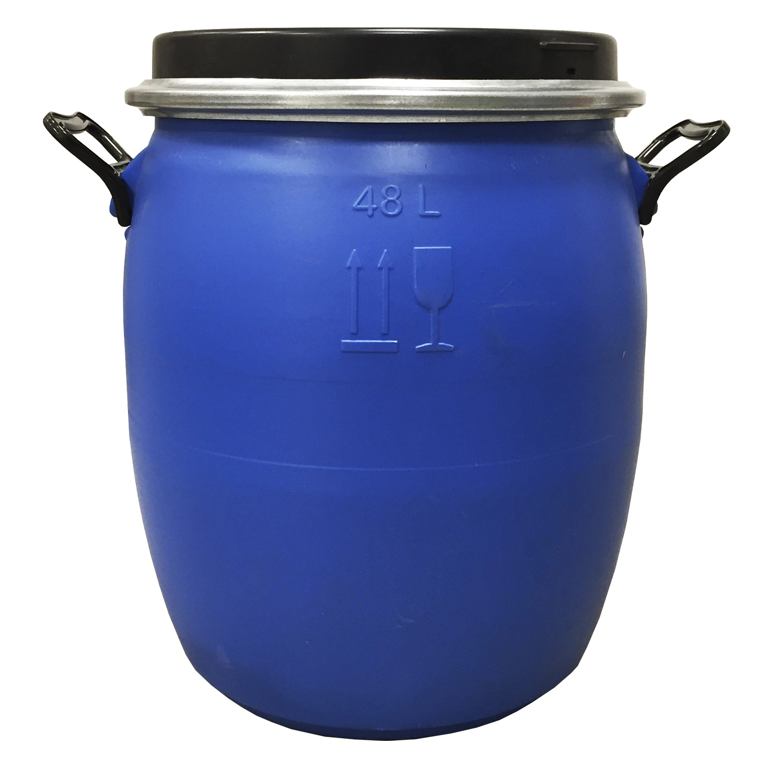 Пластиковая бочка CT 48 л синяя с металлическим обручем