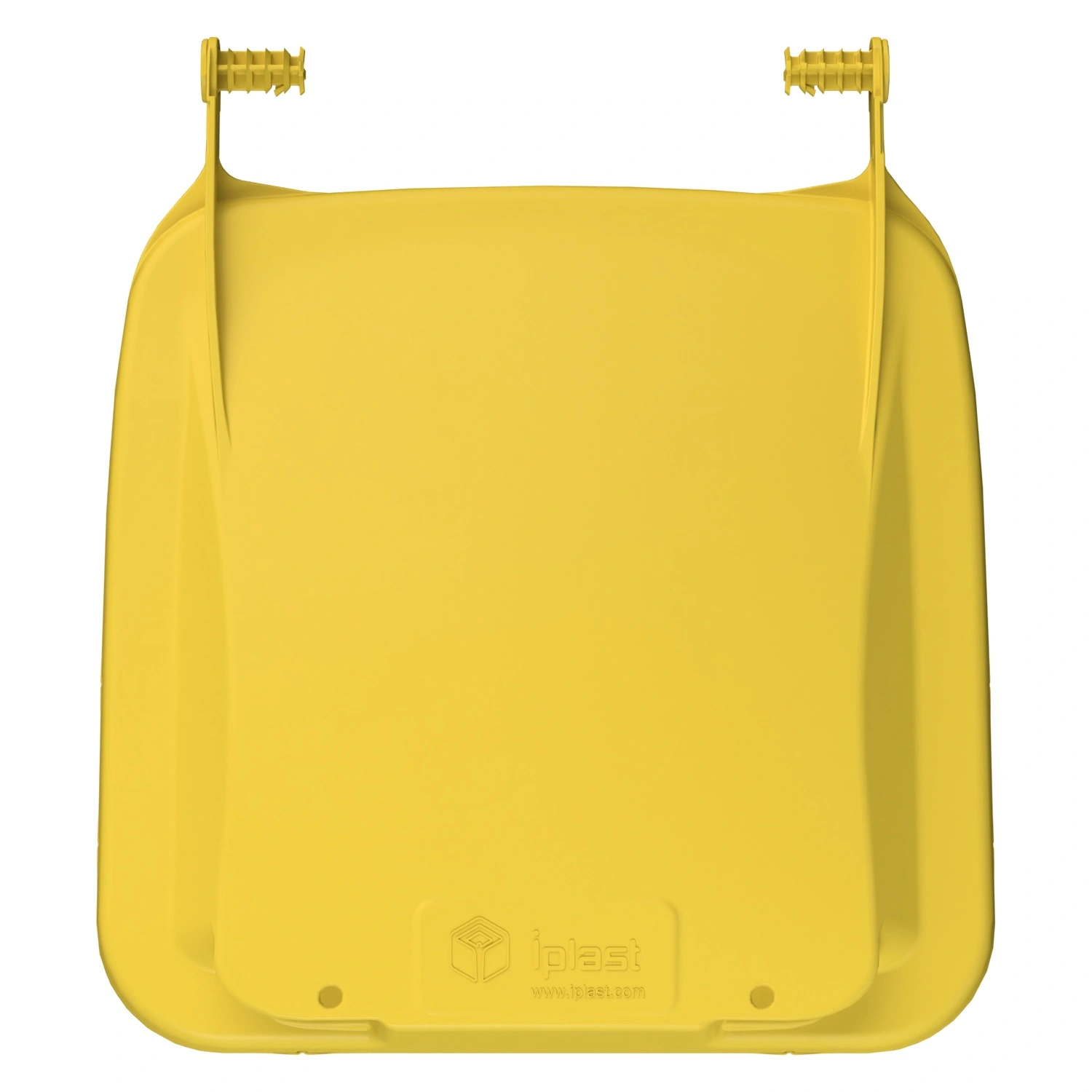 Крышка для мусорного контейнера 120 л (Light) iPlast жёлтая c осями для крепления Крышка для мусорного контейнера 120 л (Light) iPlast жёлтая c осями для крепления
