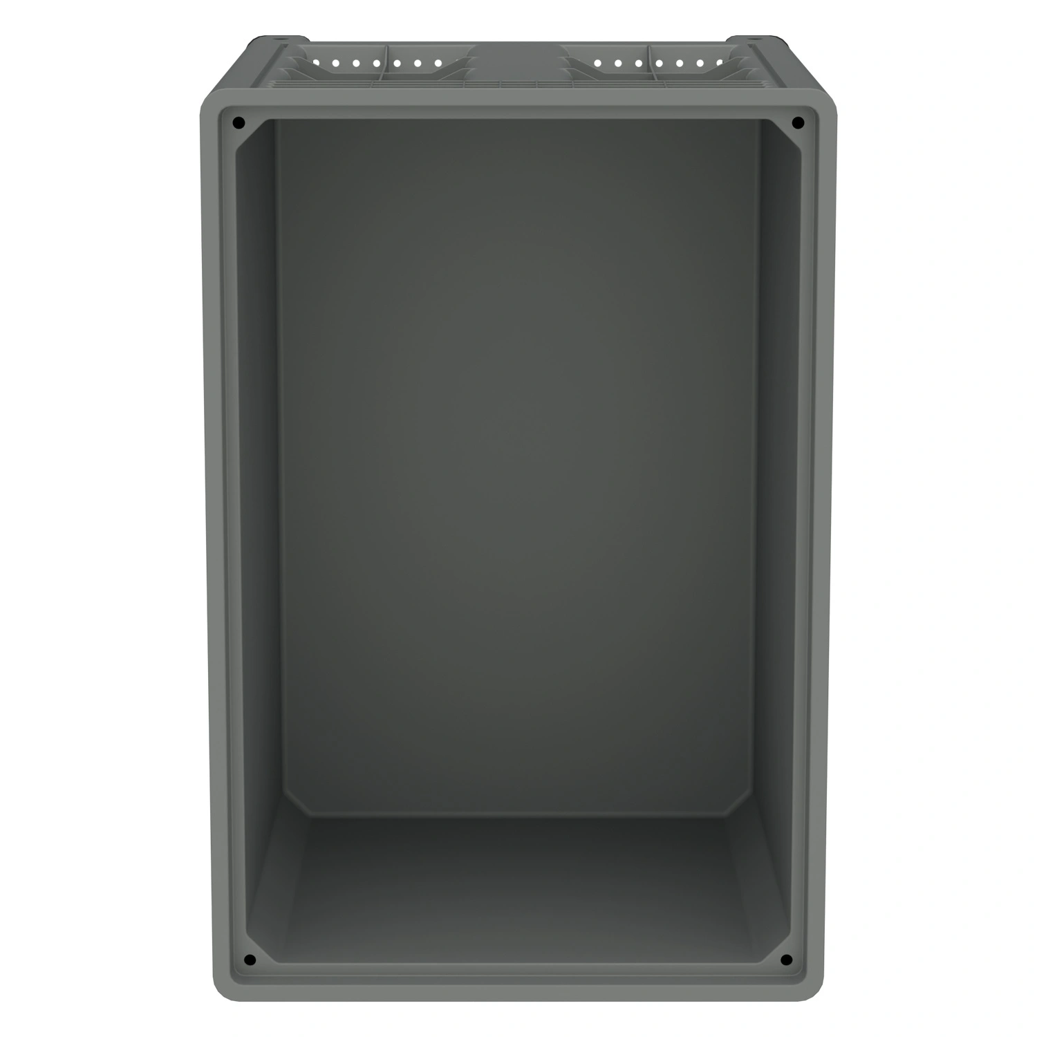 Большой контейнер 1200x800x800 мм iPlast iBOX светло-серый со сплошными стенками и дном, на полозьях