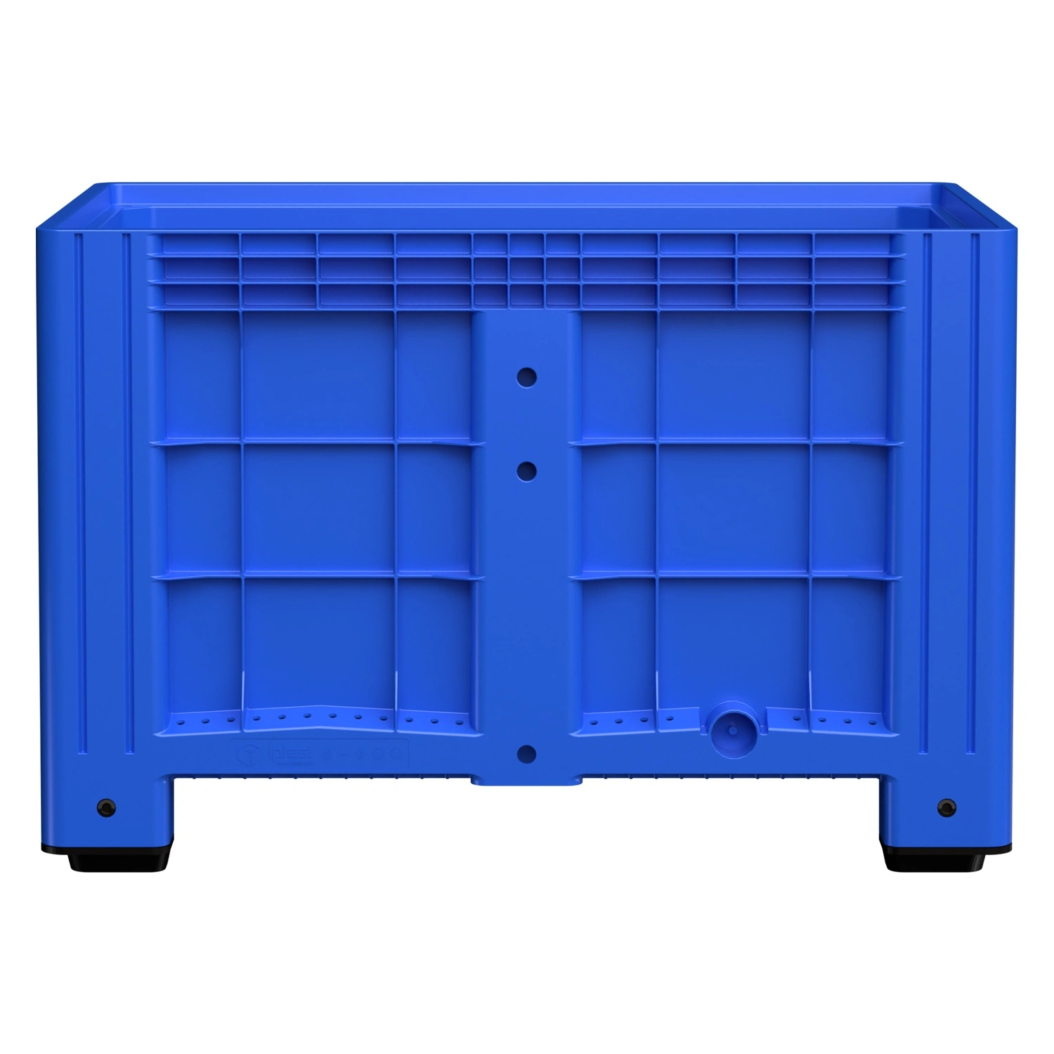 Большой контейнер 1200x800x800 мм iPlast iBOX голубой со сплошными стенками и дном, на ножках Большой контейнер 1200x800x800 мм iPlast iBOX голубой со сплошными стенками и дном, на ножках